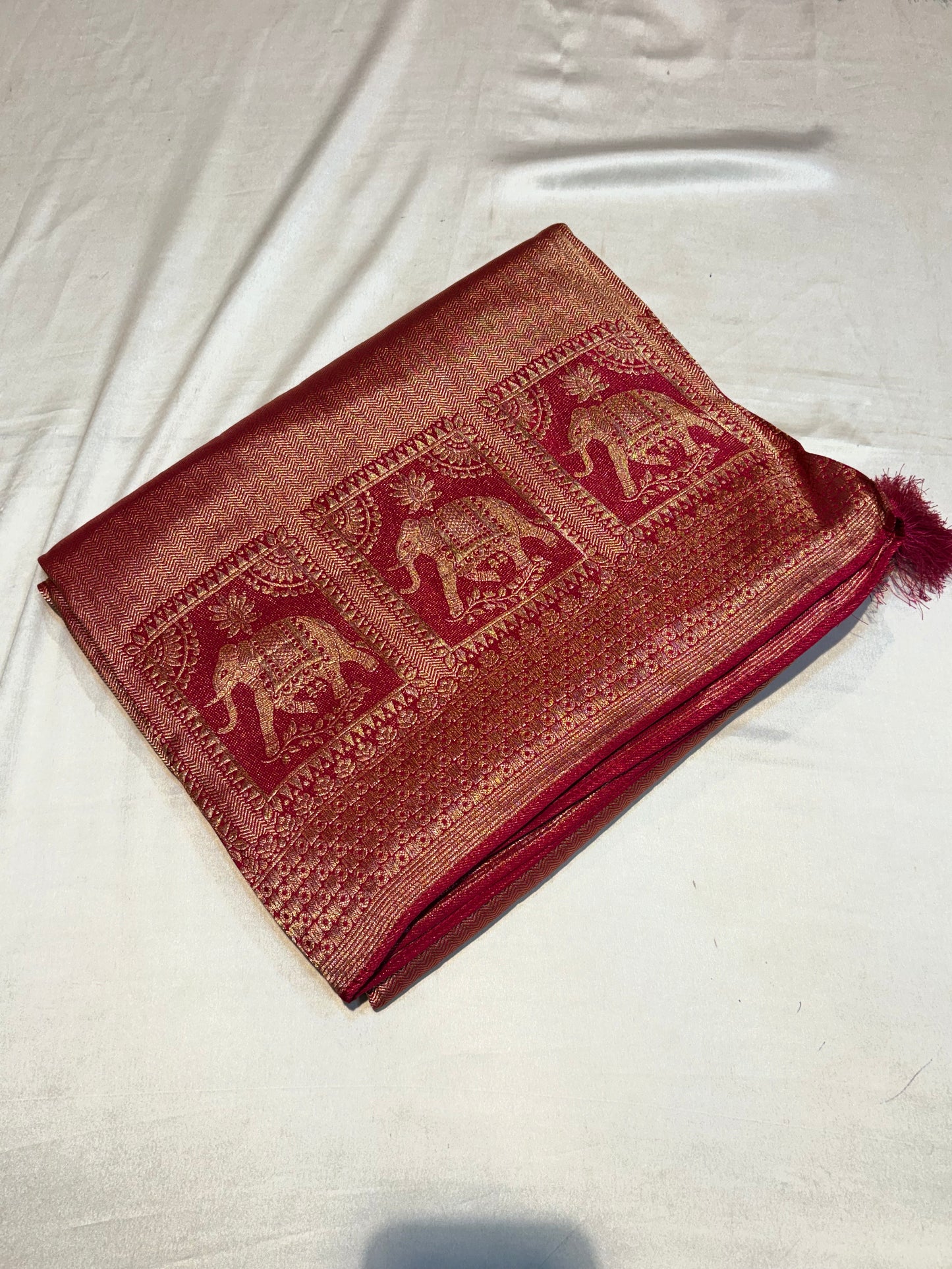 PREMIUM SOFT BROCADE MOUNGA SILK SAREE (Copy)