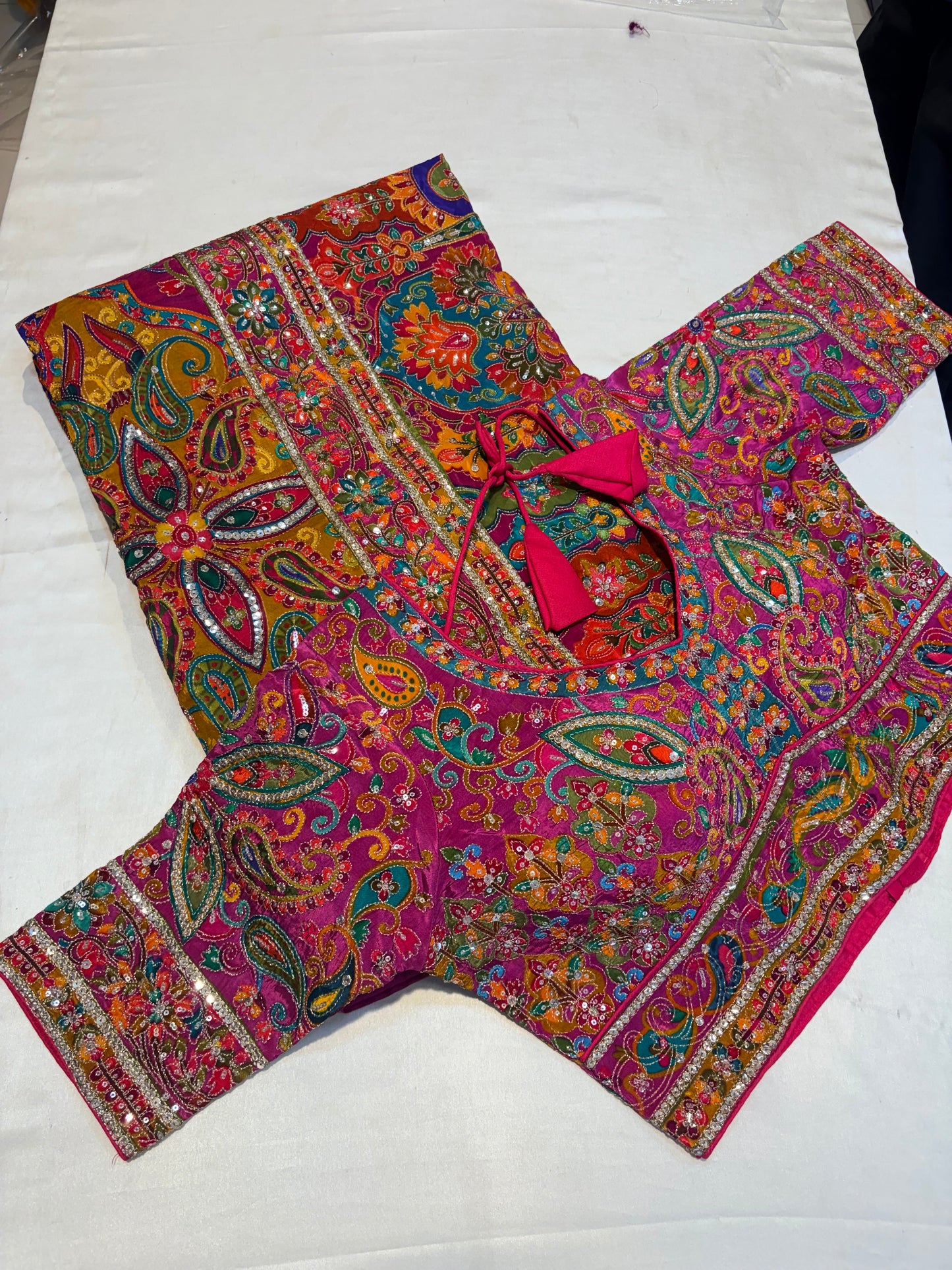 PURE PASHMEENA WITH WORK & READY BLOUSE