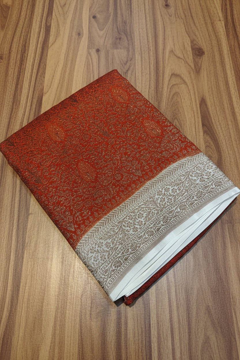 PREMIUM BROCADE BANARASI GEORGETTE SAREE