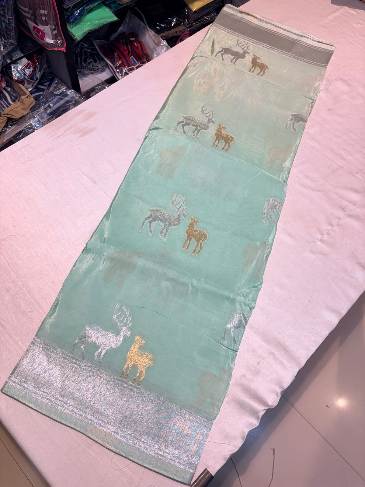 PREMIUM H O CREAPE SILK SAREE IN DUAL SHADE
