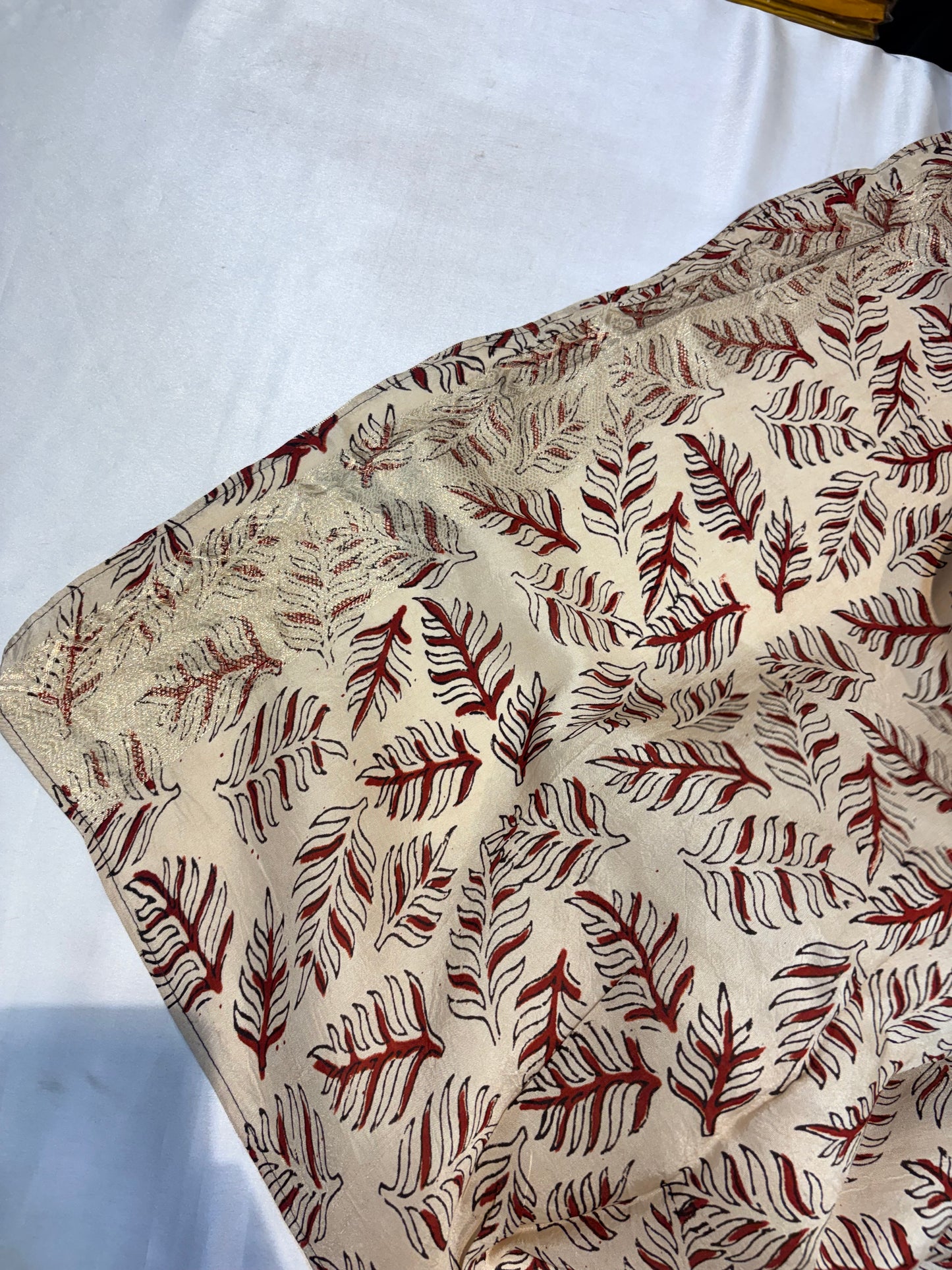 Ajrakh printed with Banarasi Border