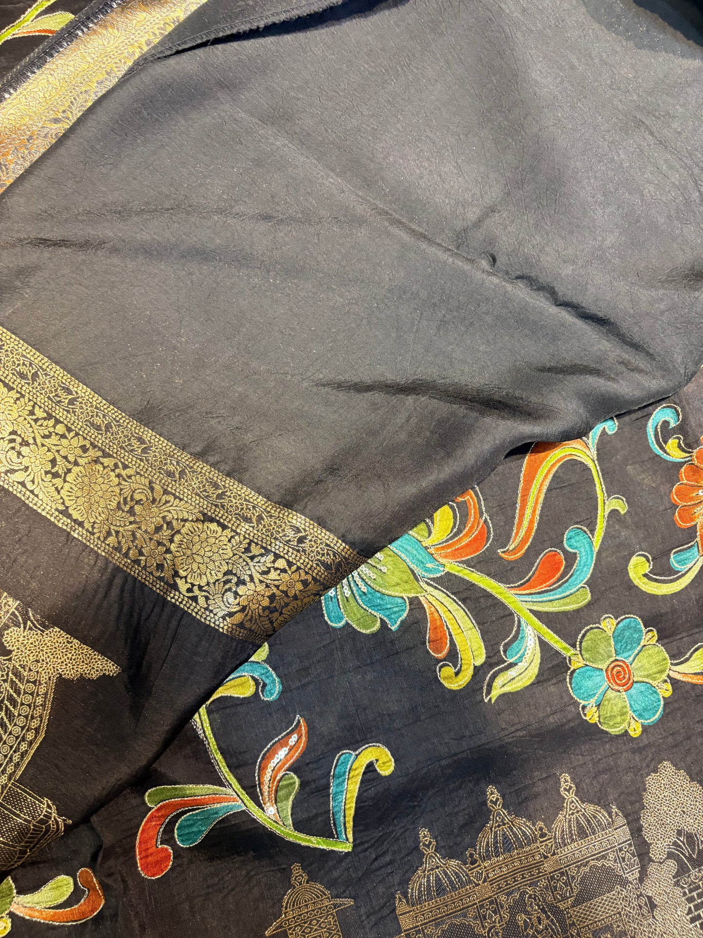 PURE PASHMINA SILK WITH KAATA WORK