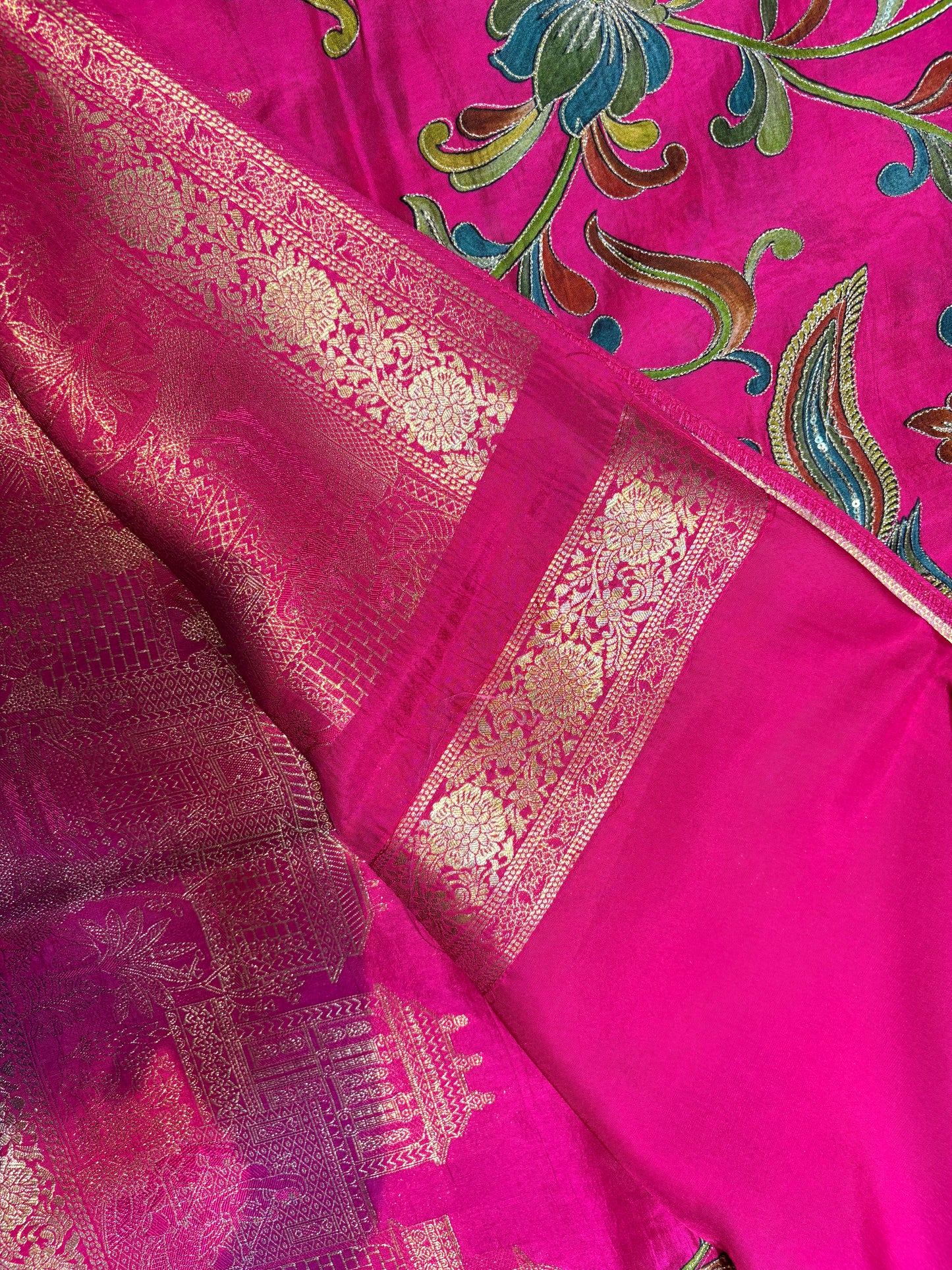 PURE PASHMINA SILK WITH KAATA WORK