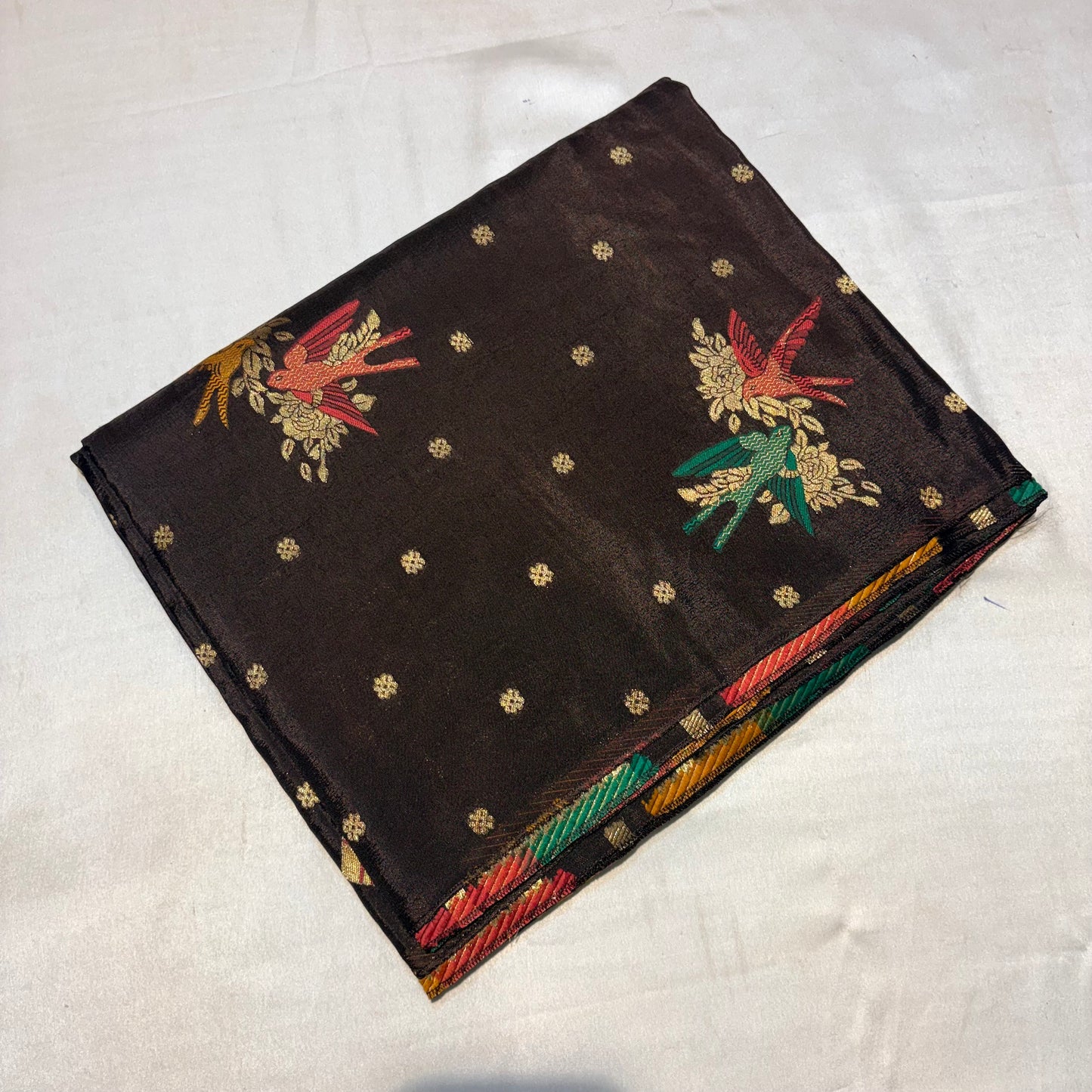 PREMIUM TUSSUR GEORGETTE SAREE WITH MEENA WORK
