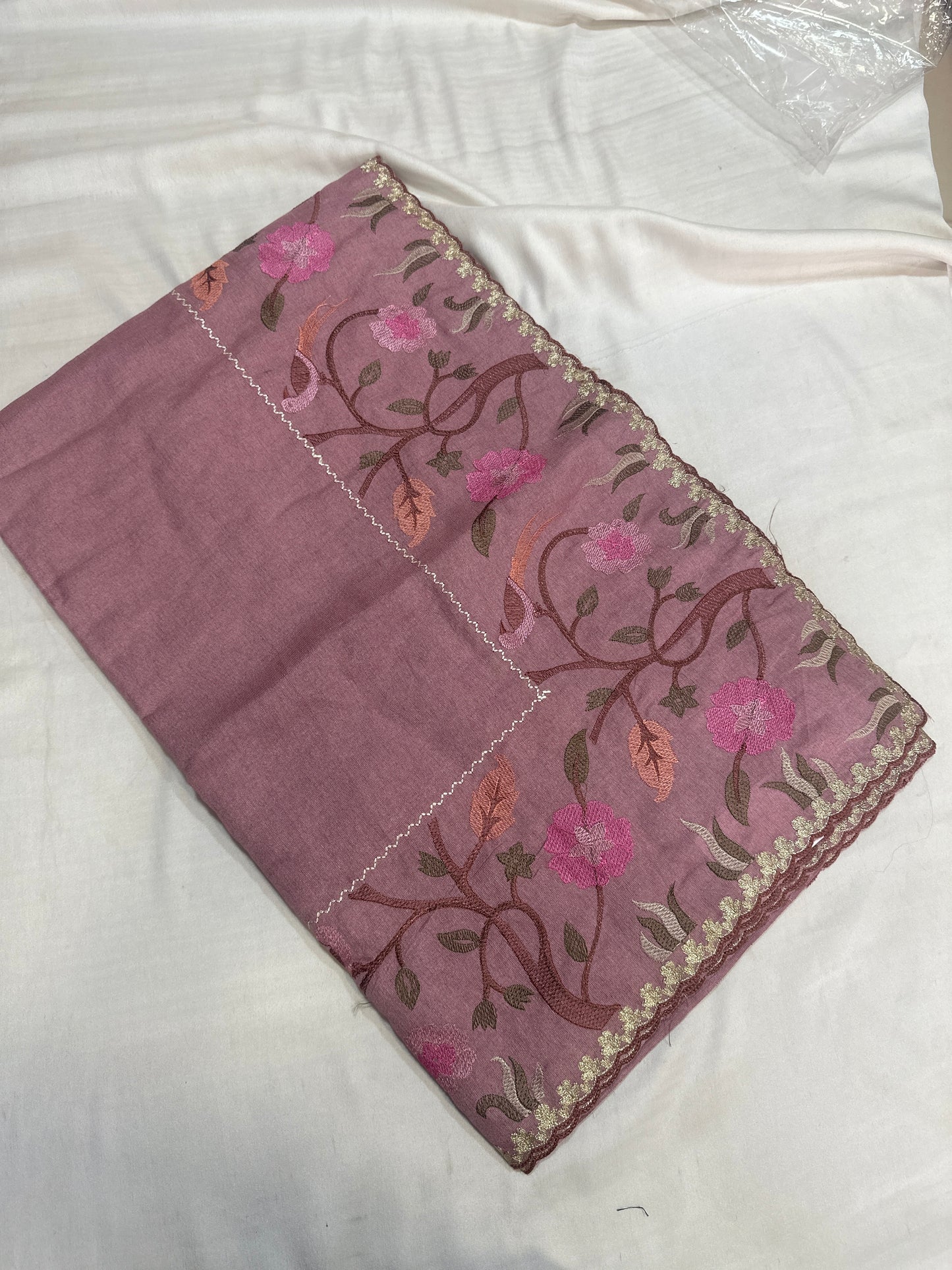 FANCY SAREE WITH EMBROIDERY WORK