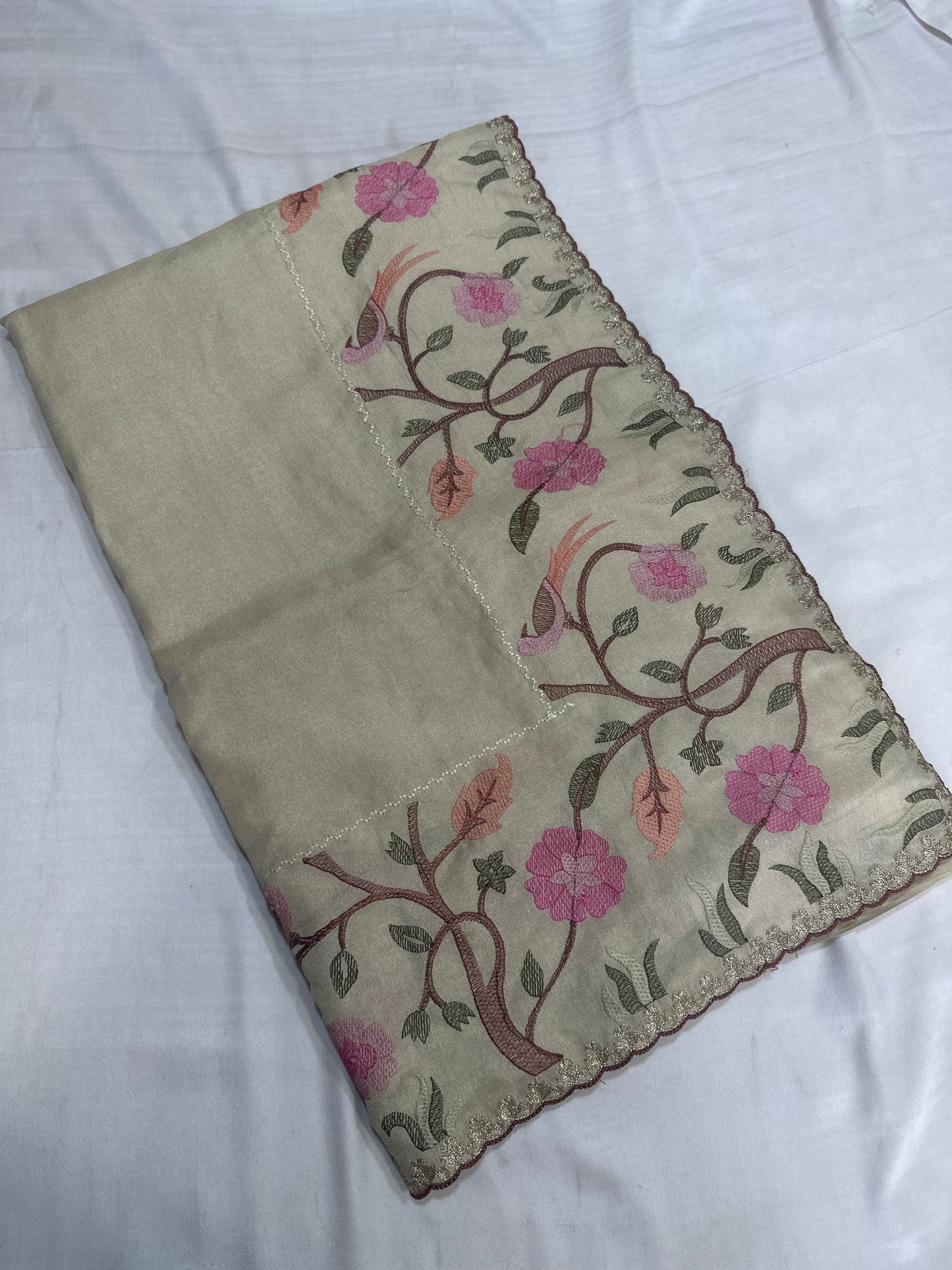 FANCY SAREE WITH EMBROIDERY WORK