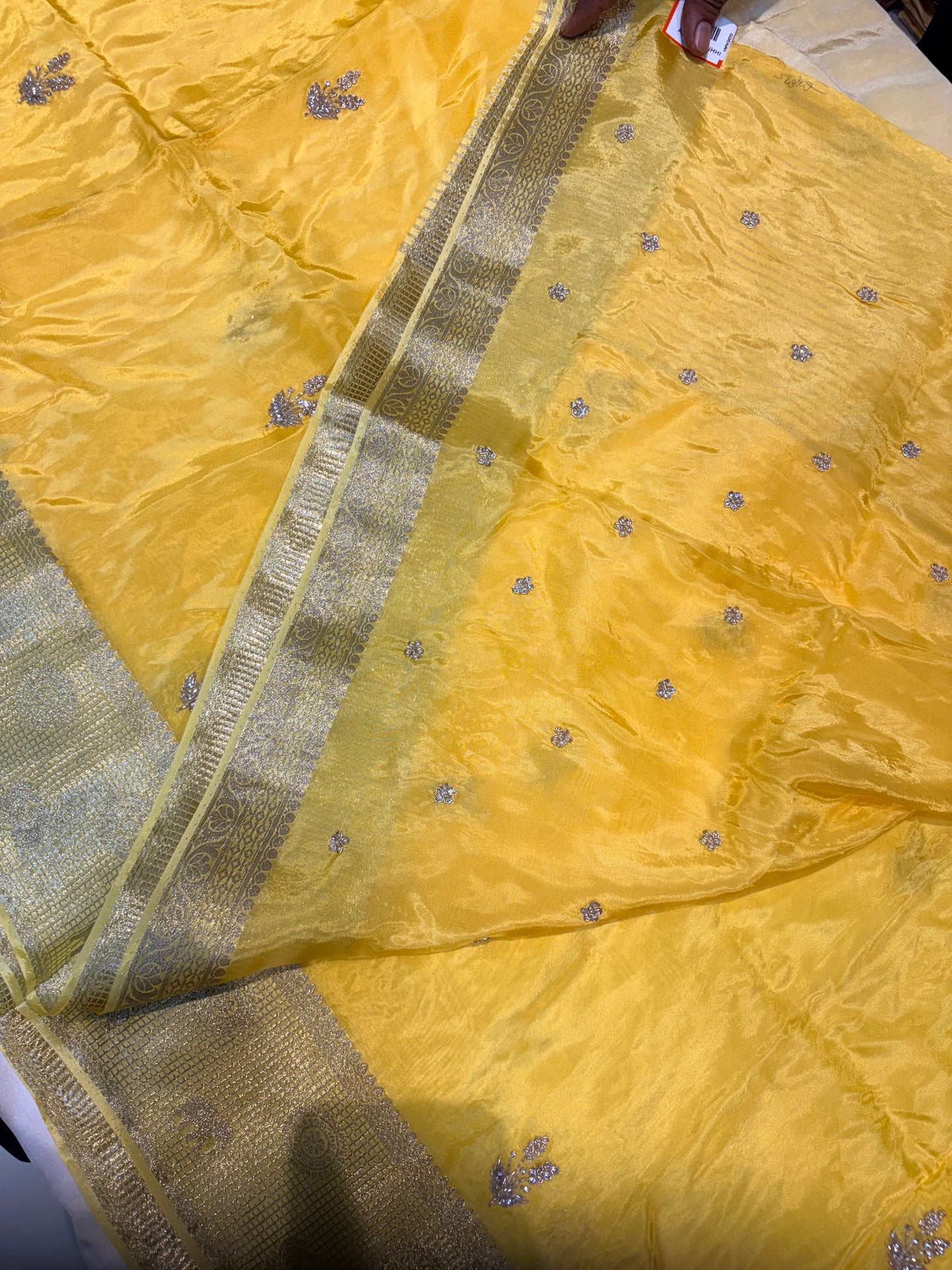 PREMIUM CHINON CREAPE SAREE WITH HANDWORK