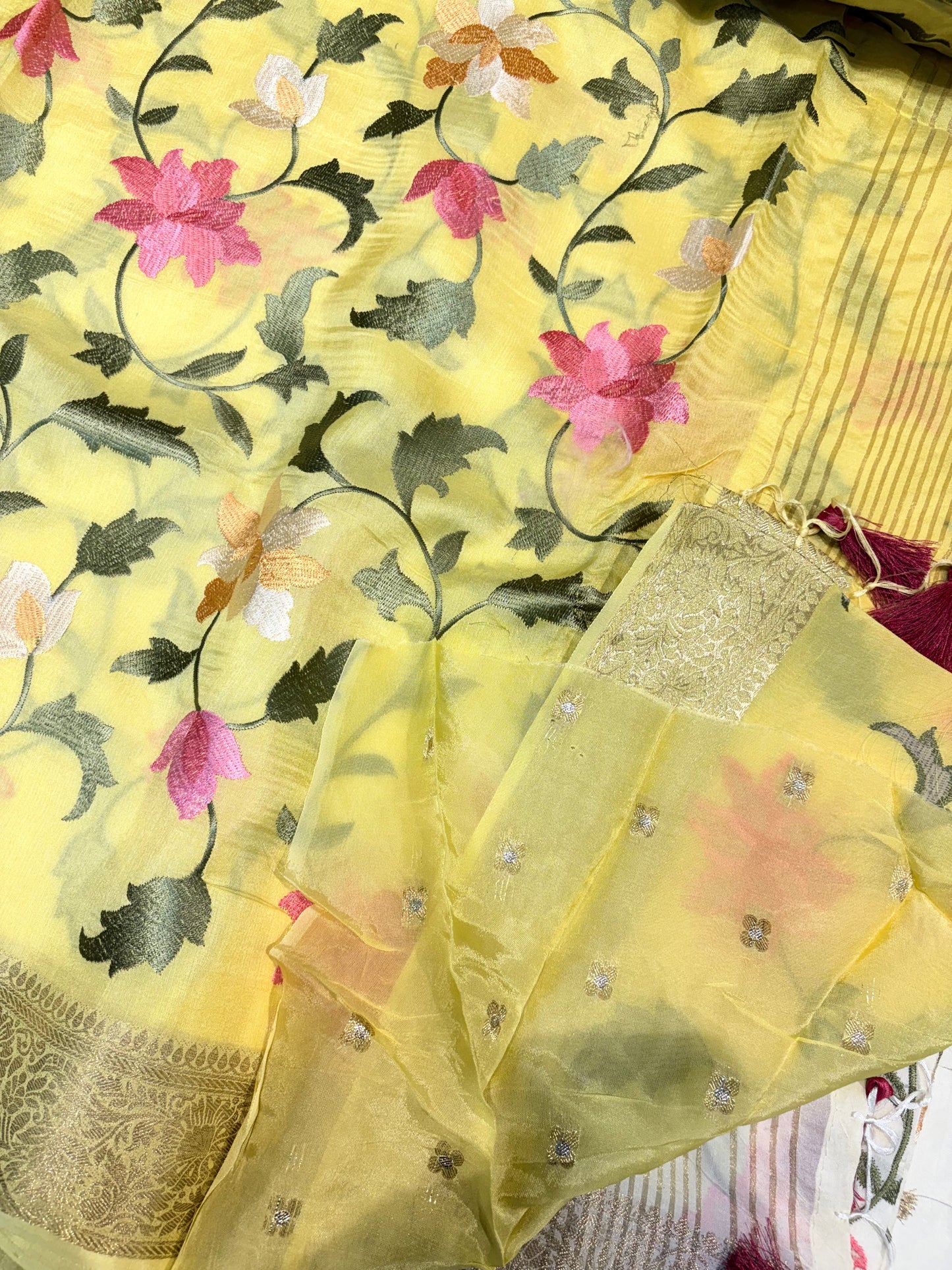 VISCOSE SILK WITH EMBROIDERY WORK