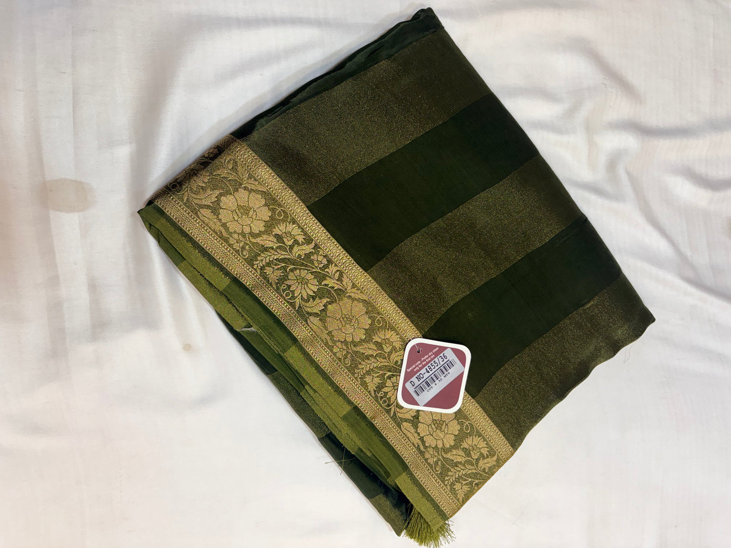 RAW CHINON CREAPE SAREE WITH GHARCHOLA BLOUSE