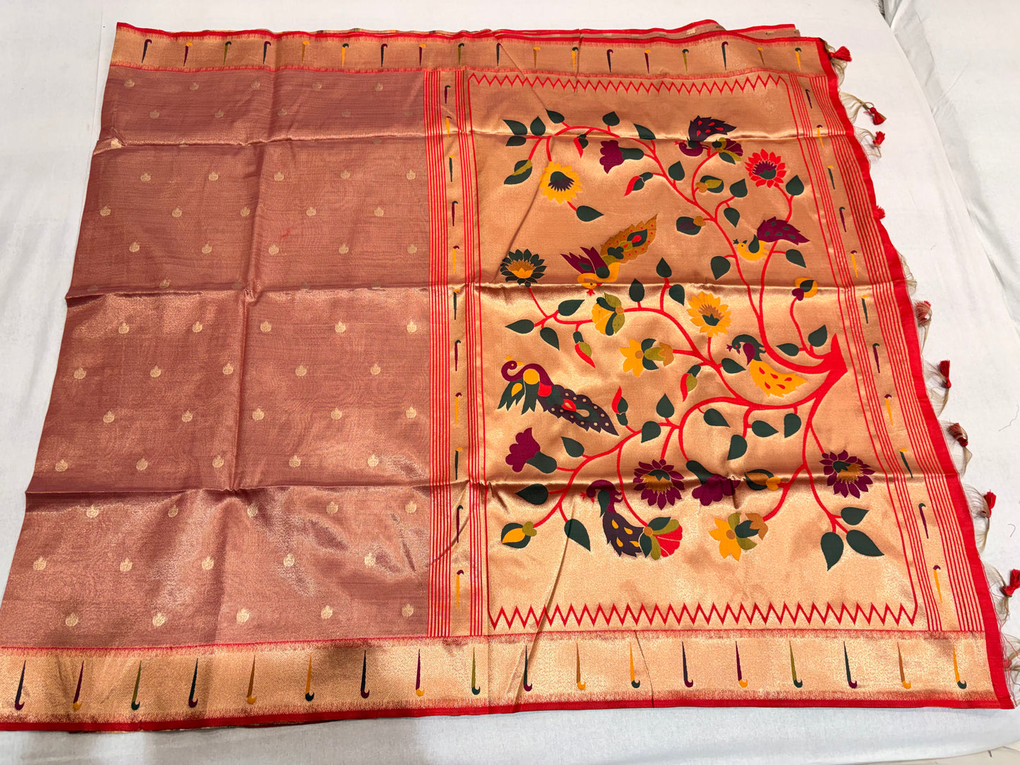 SEMI PAITHANI TISSUE SILK SAREE