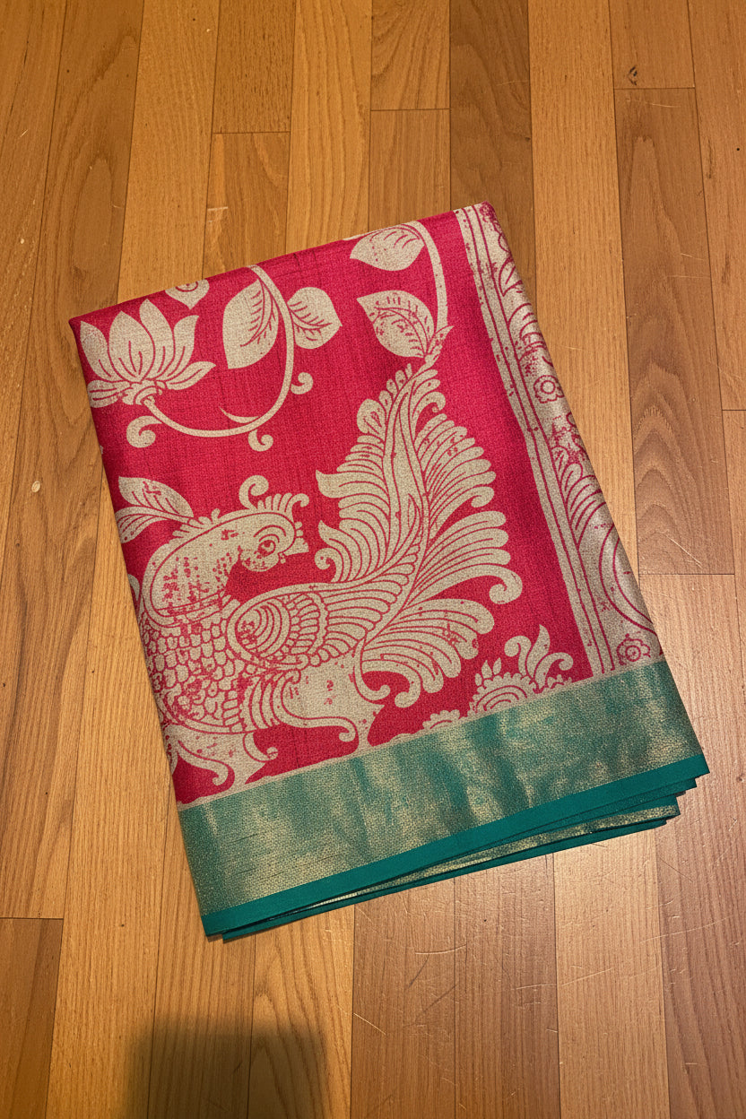 SOFT KALAMKARI PRINTED SAREES