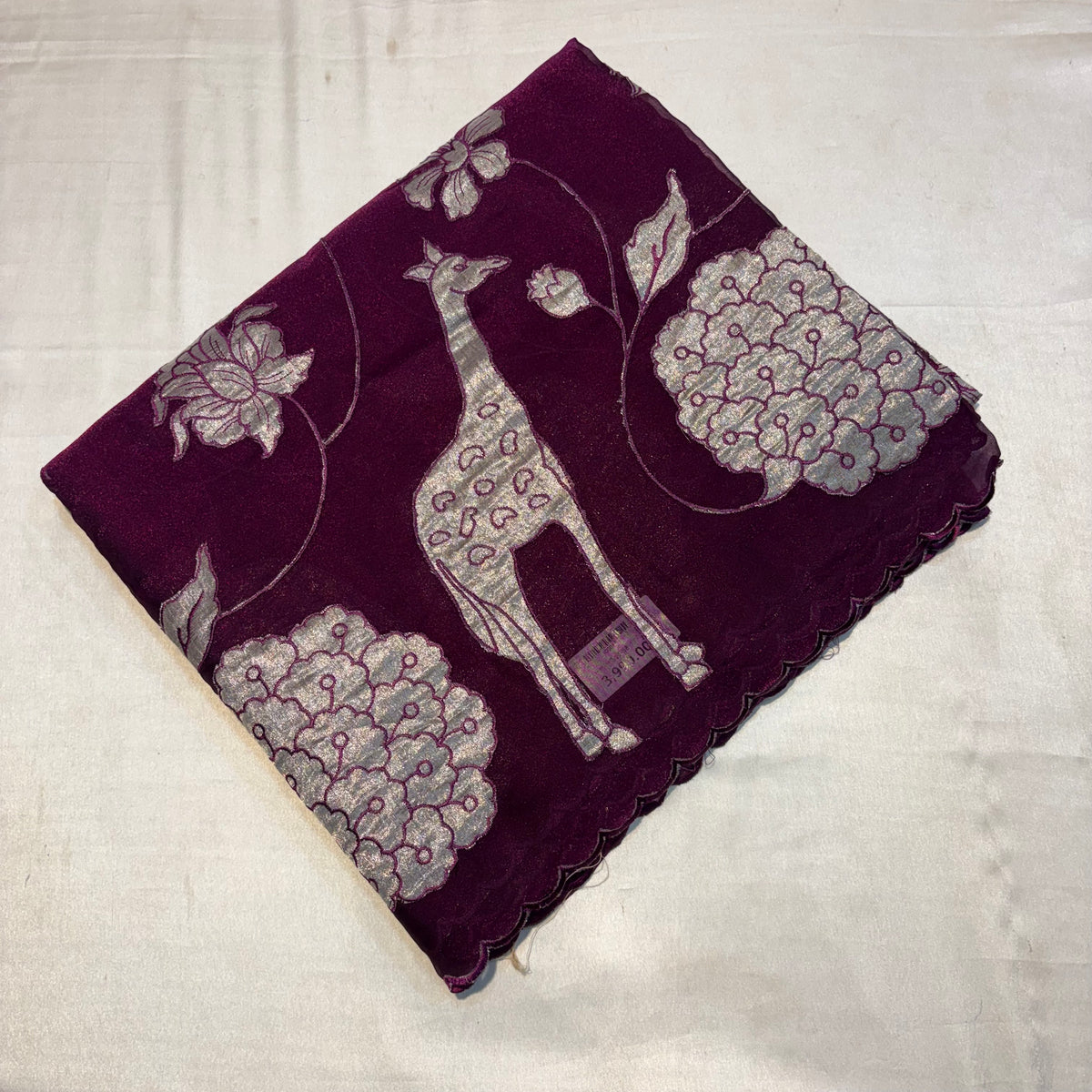 SOFT ORGANZA SAREE WITH APPLIQUÉ WORK