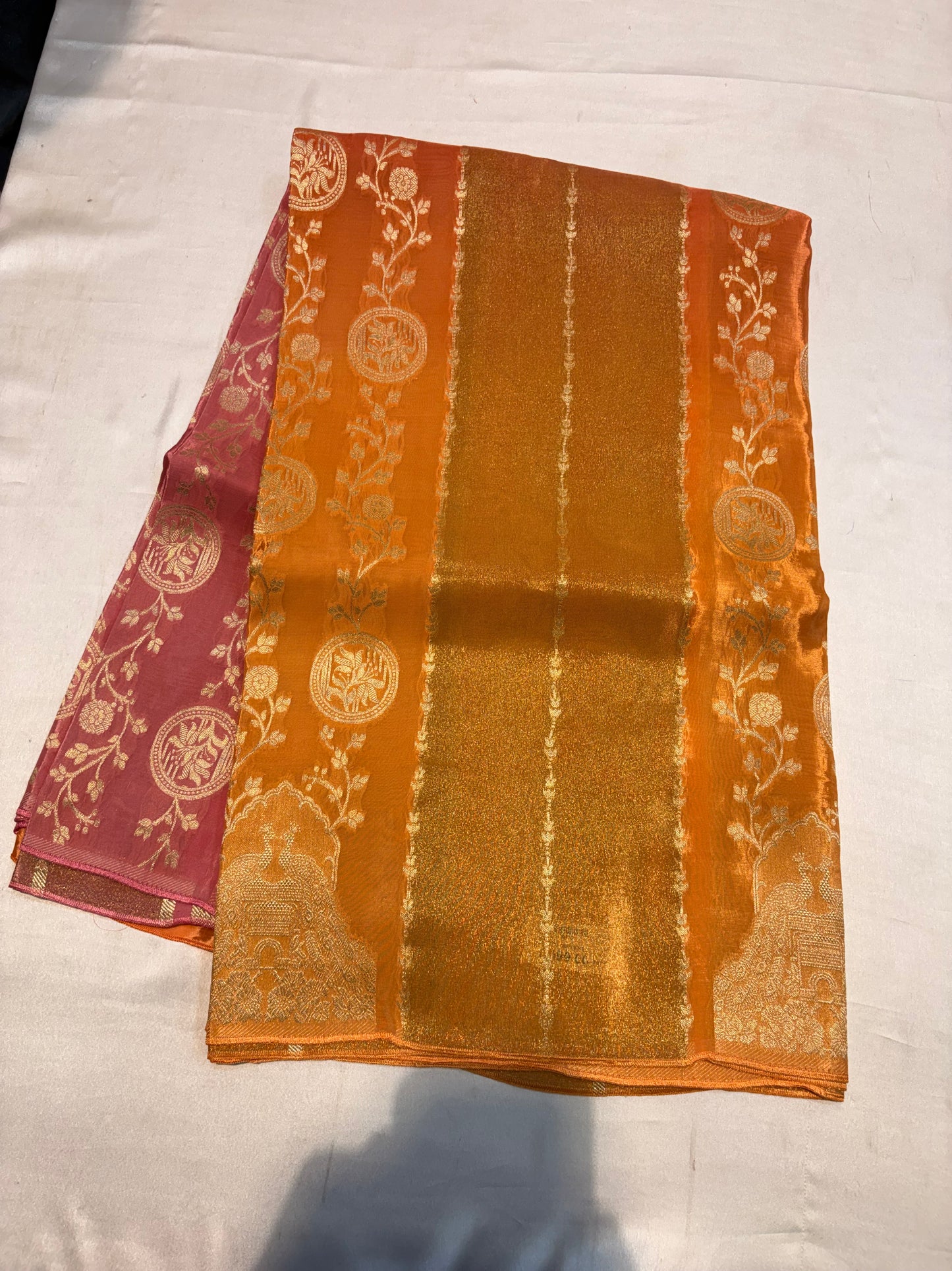 PREMIUM CHINON CREAPE SAREE IN DUAL SHADE