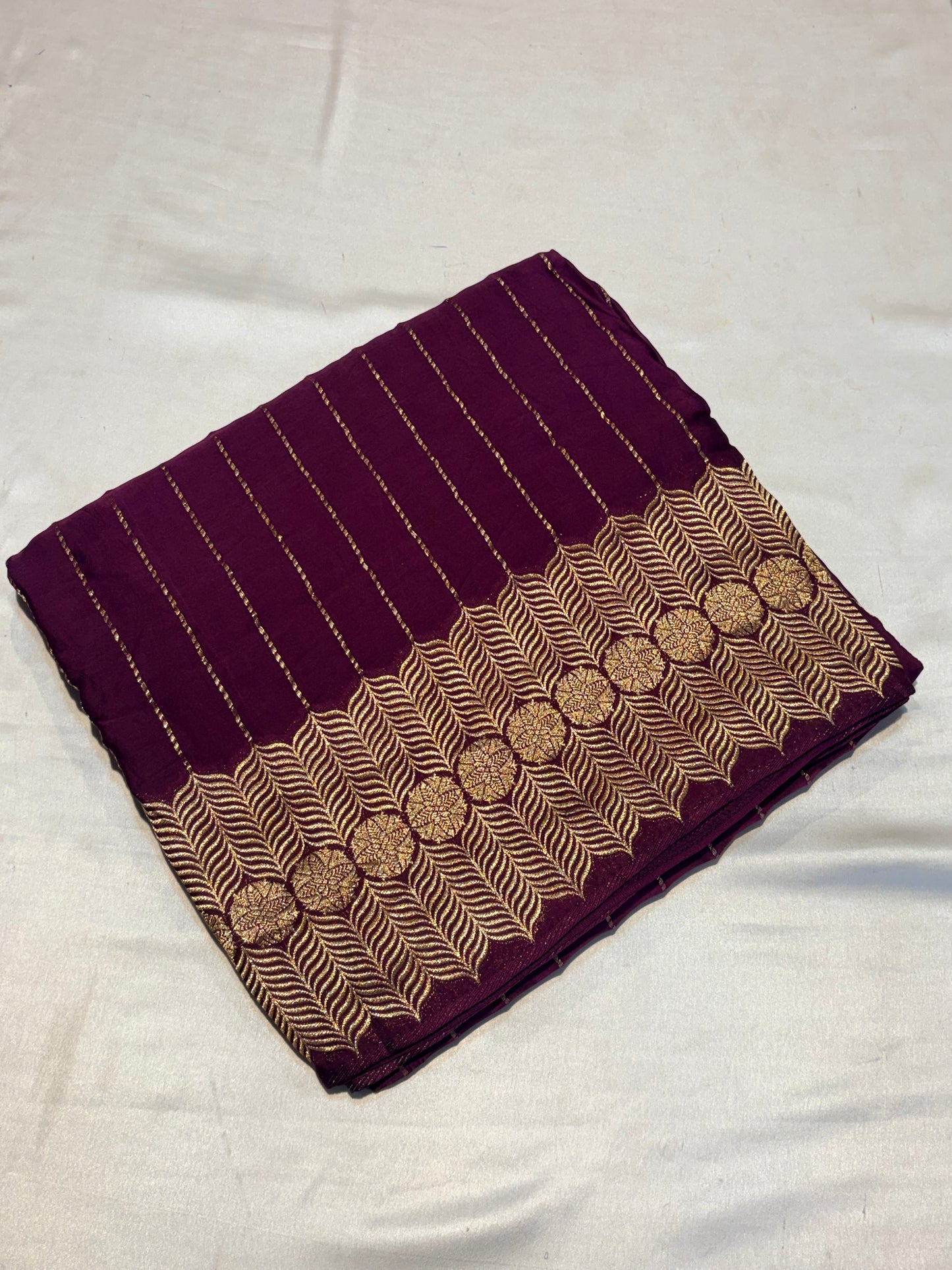 PURE BANARAS MASHRU CREAPE SILK SAREES