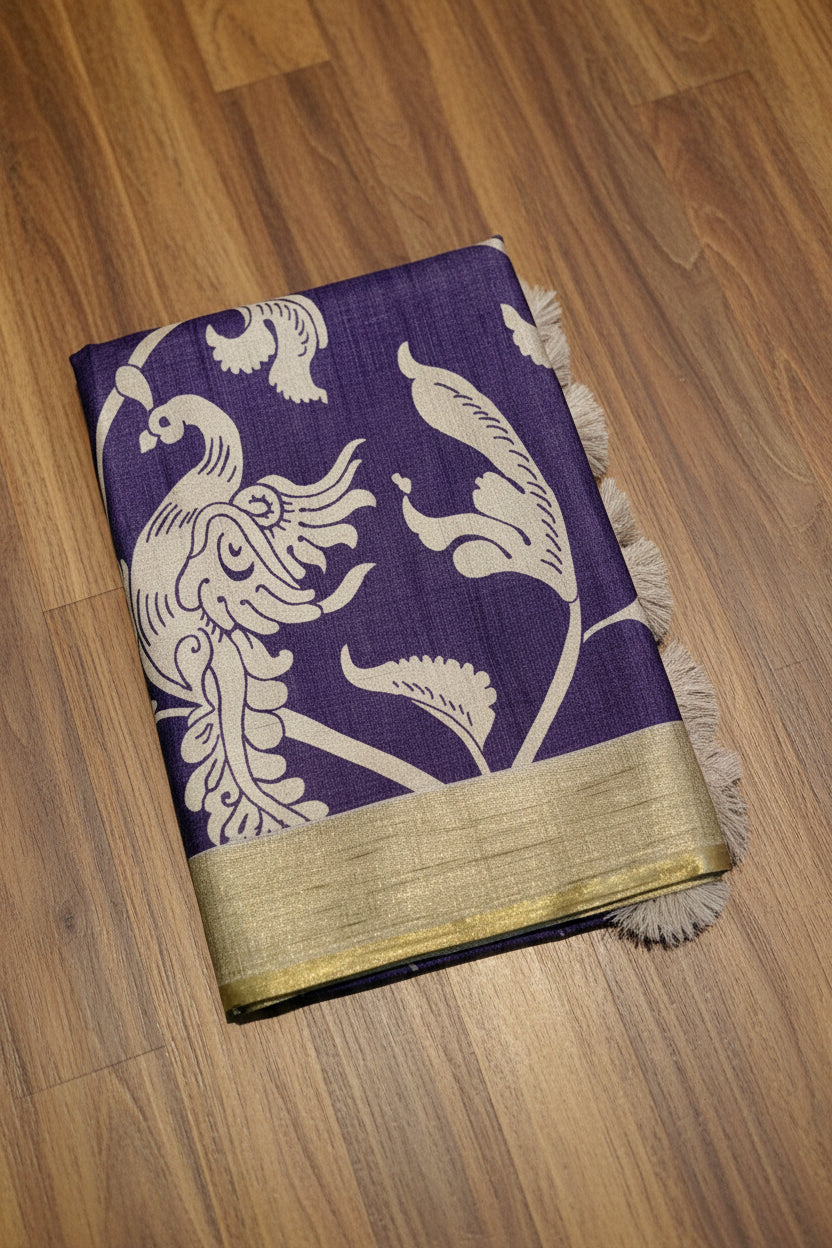 SOFT KALAMKARI PRINTED SAREES
