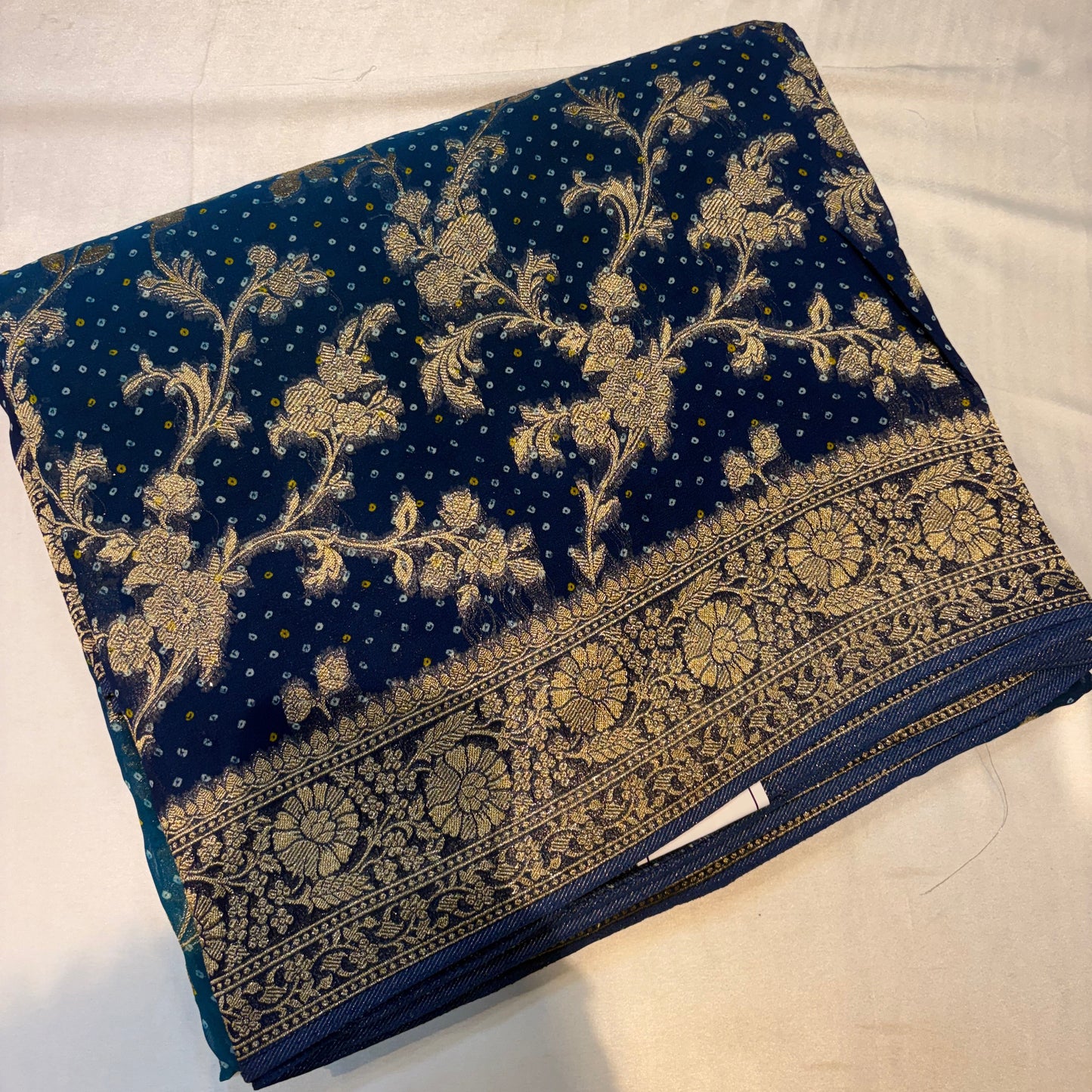 PREMIUM BANDHINI BANARASI KHADDI GEORGETTE SAREES