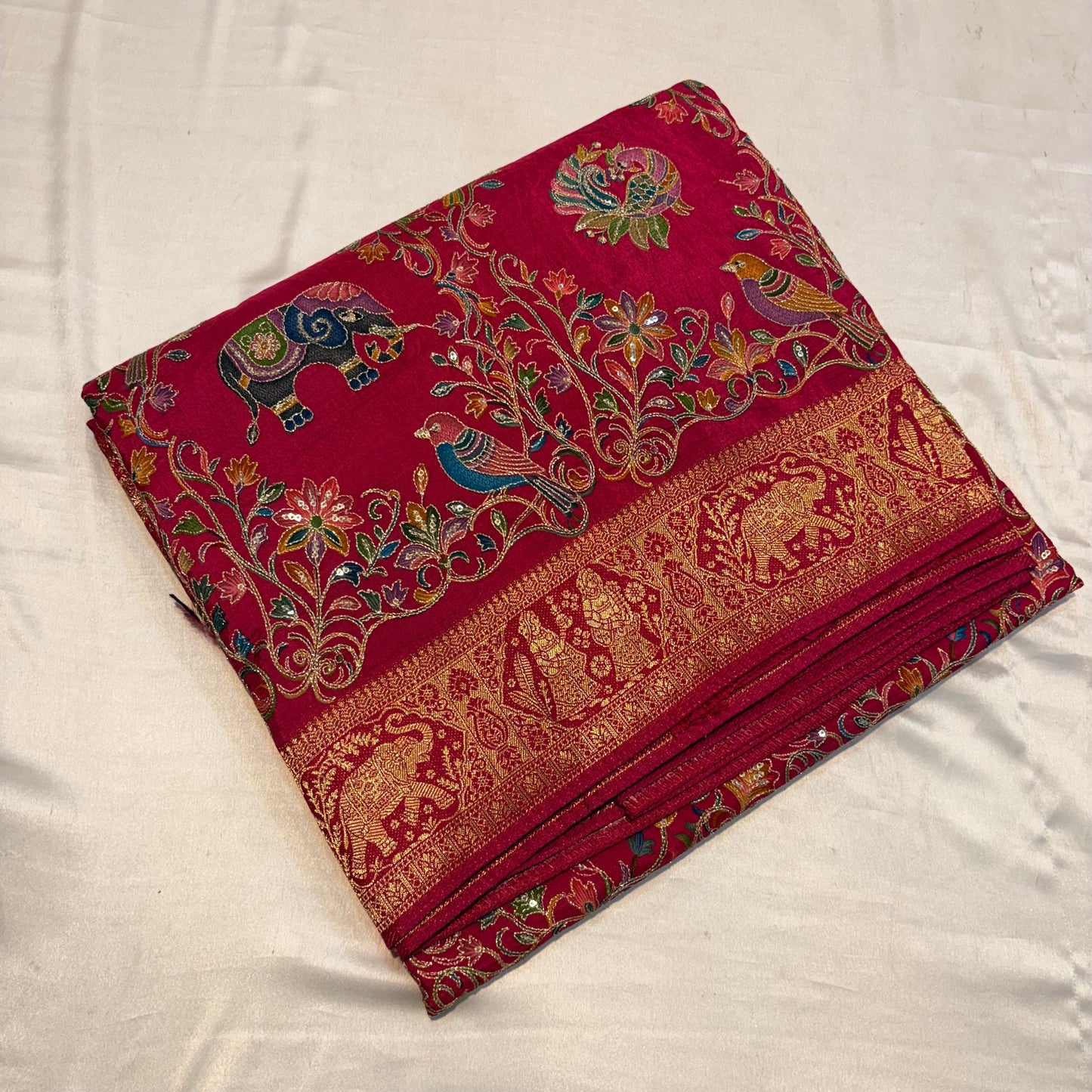 PURE PASHMINA SILK WITH KAATA WORK
