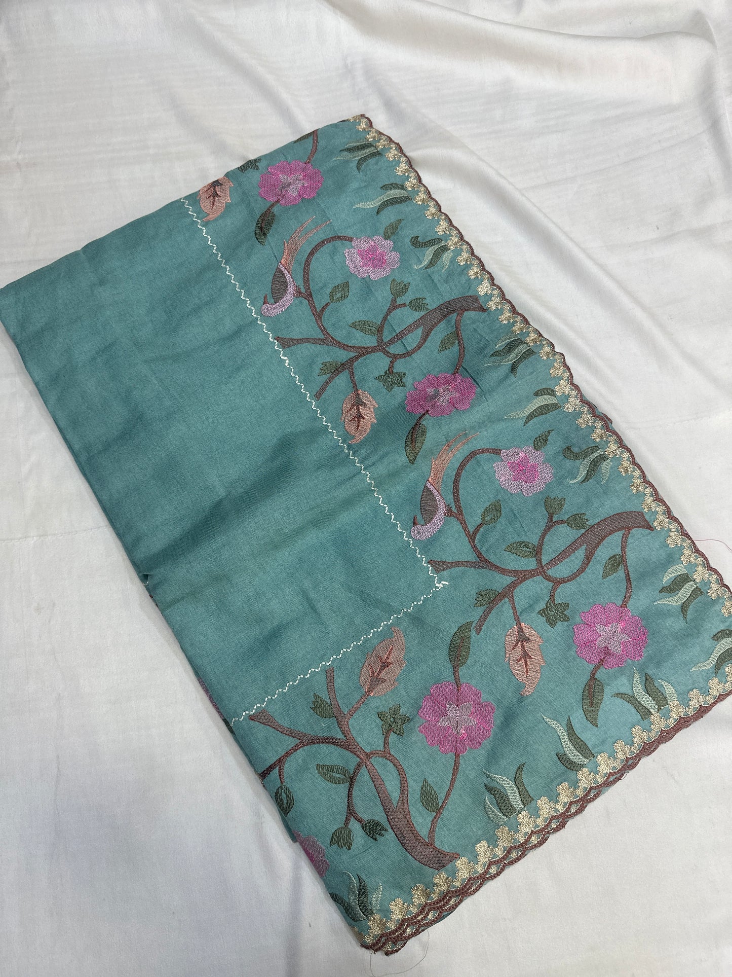 FANCY SAREE WITH EMBROIDERY WORK