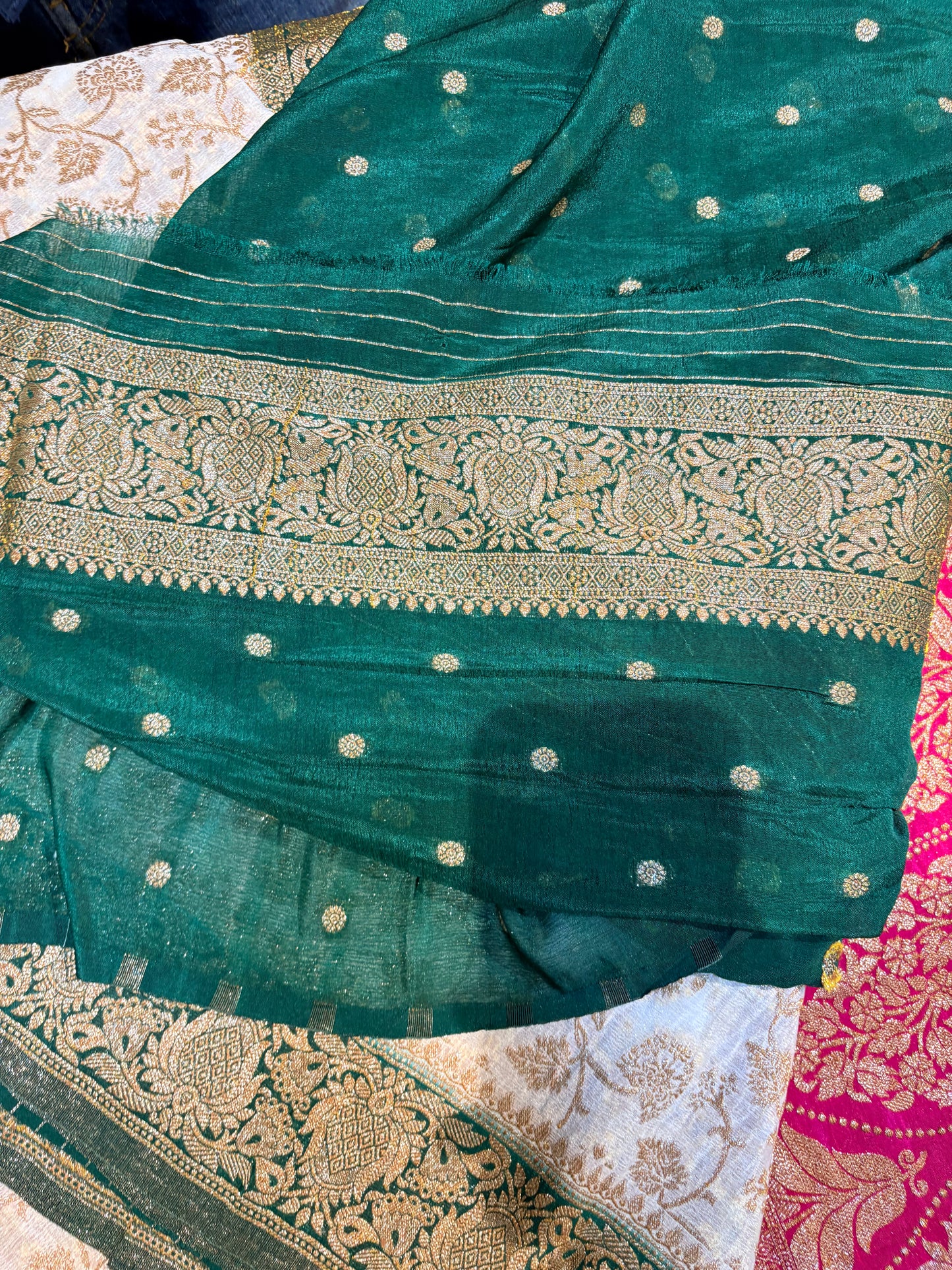 PREMIUM BANARAS KADDHI GEORGETTE SAREE