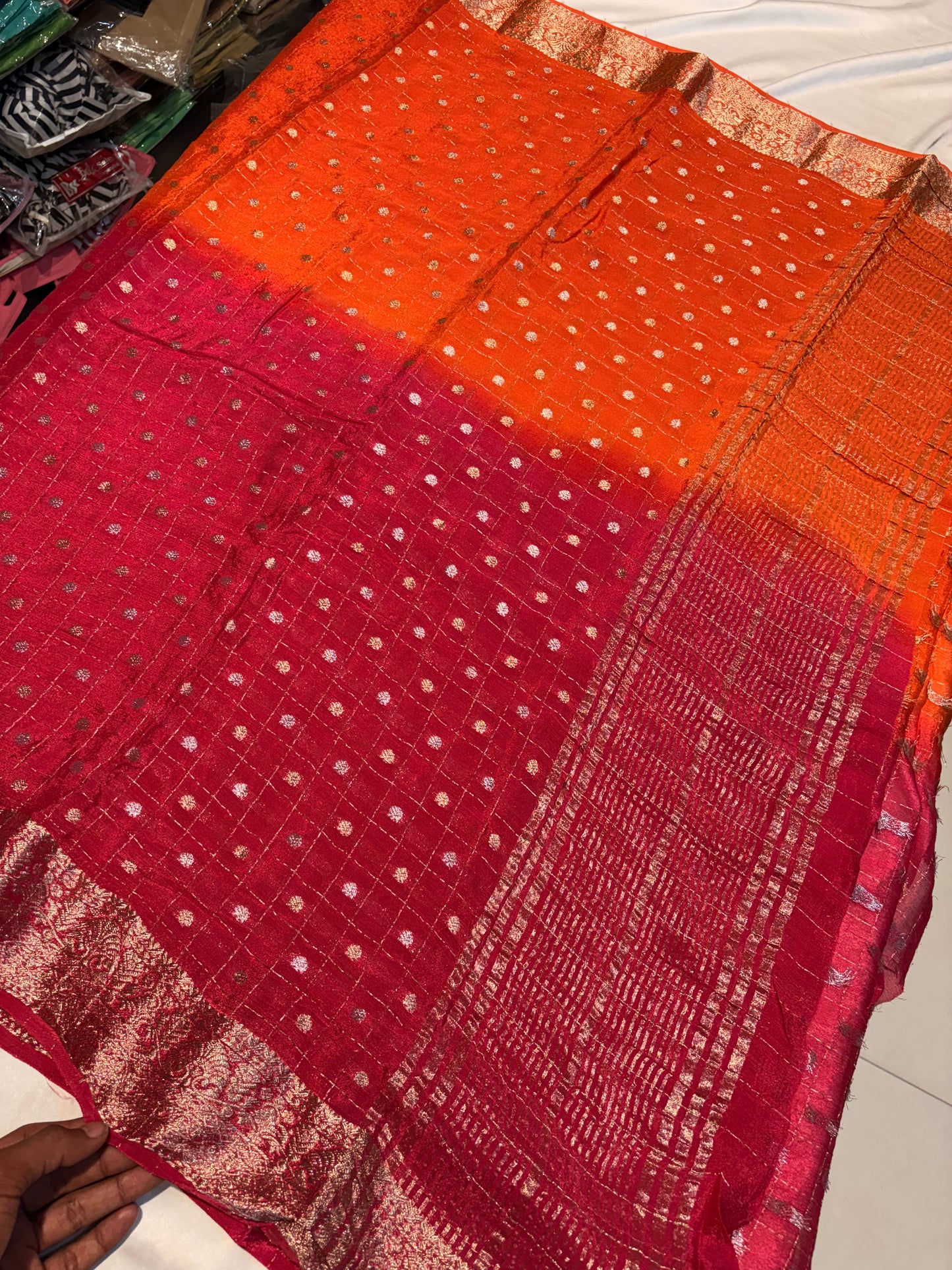 PREMIUM BANARASI CHIFFON SAREE