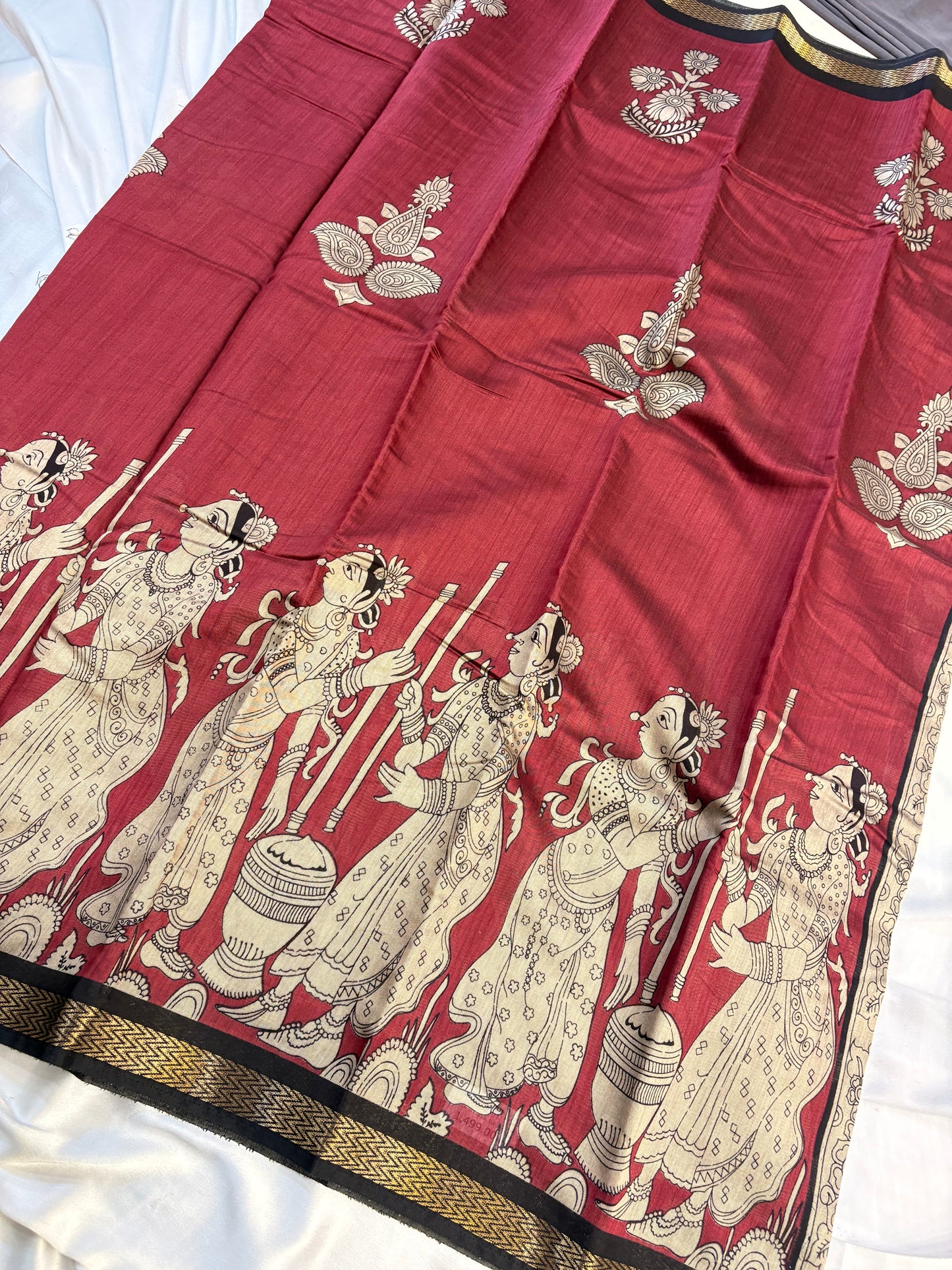 SOFT COTTON SAREE WITH KALAMKARI PRINT