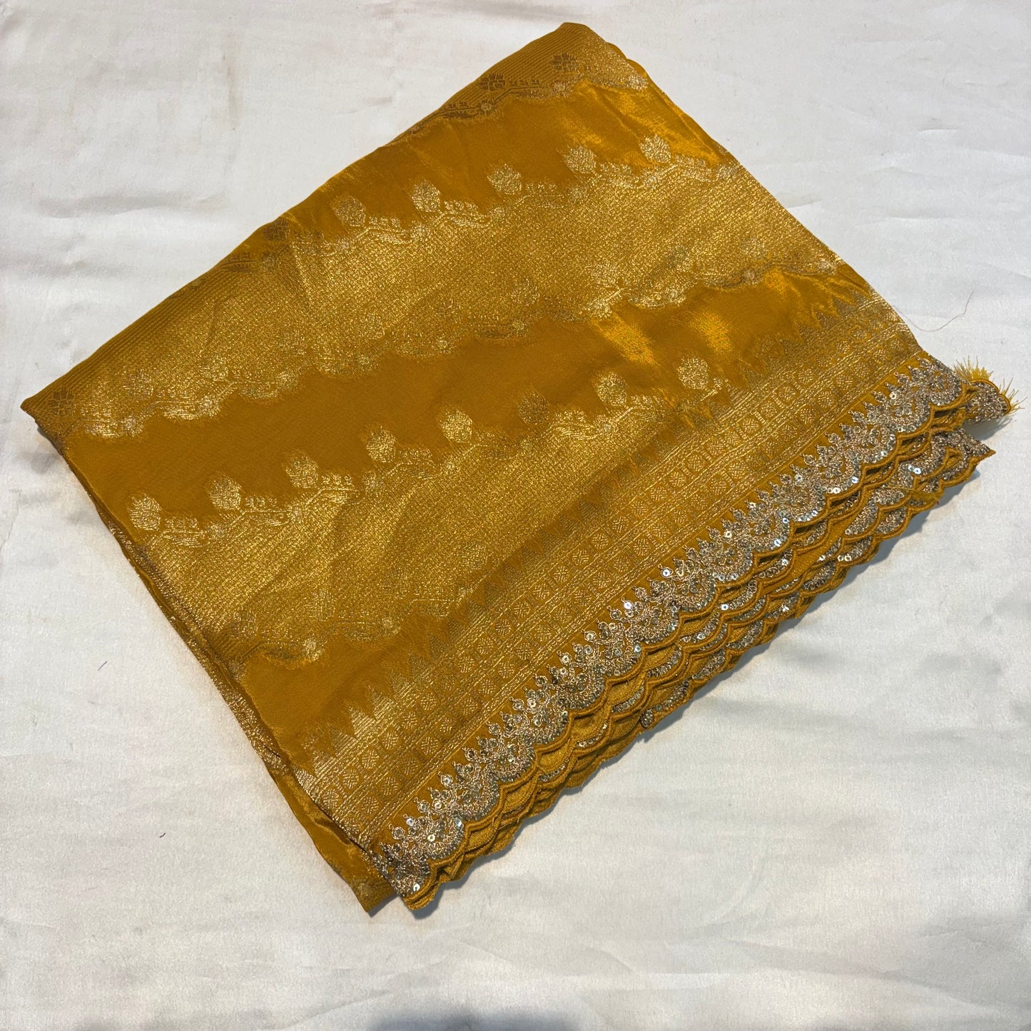 PREMIUM BANARASI CHINON CREAPE SAREE