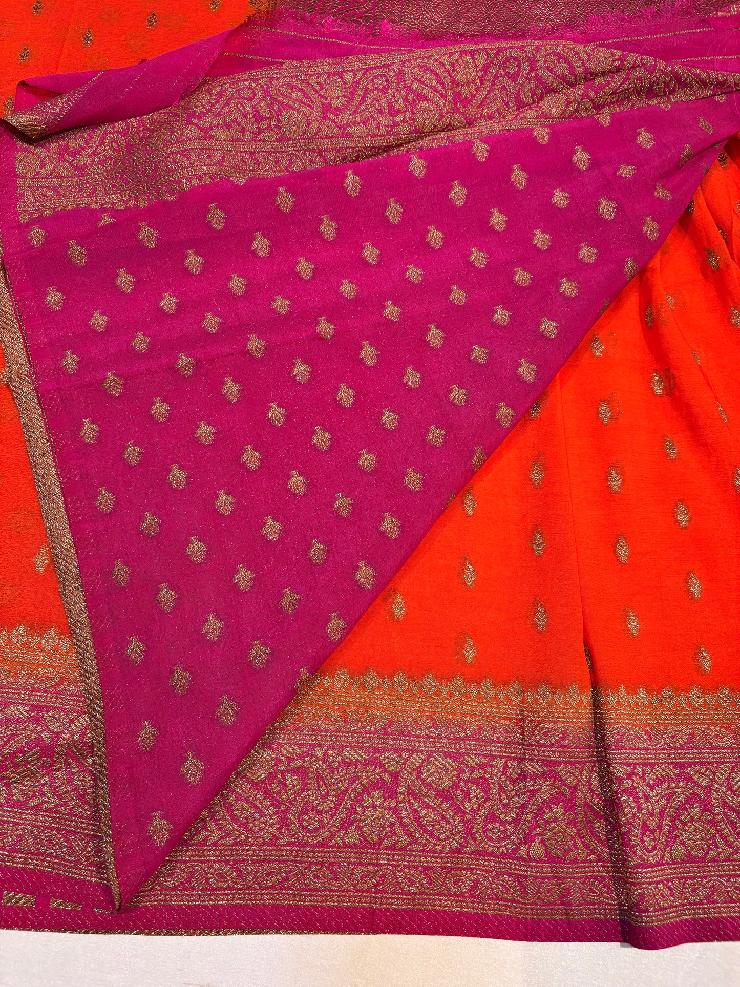 PREMIUM BANARAS KHADDI GEORGETTE SAREE