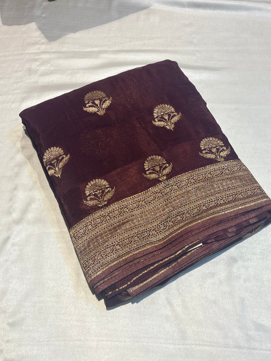 PREMIUM BANARASI CHIFFON SAREE