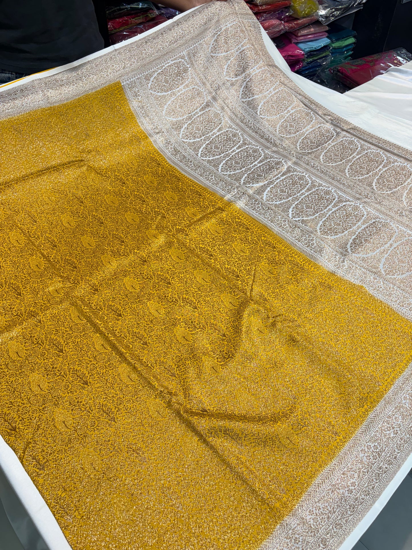 PREMIUM BROCADE BANARASI GEORGETTE SAREE