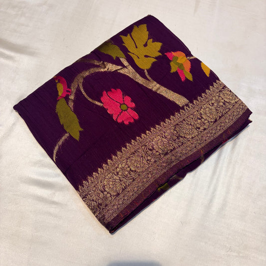 PREMIUM TUSSUR GEORGETTE SAREE WITH MEENA ZARI