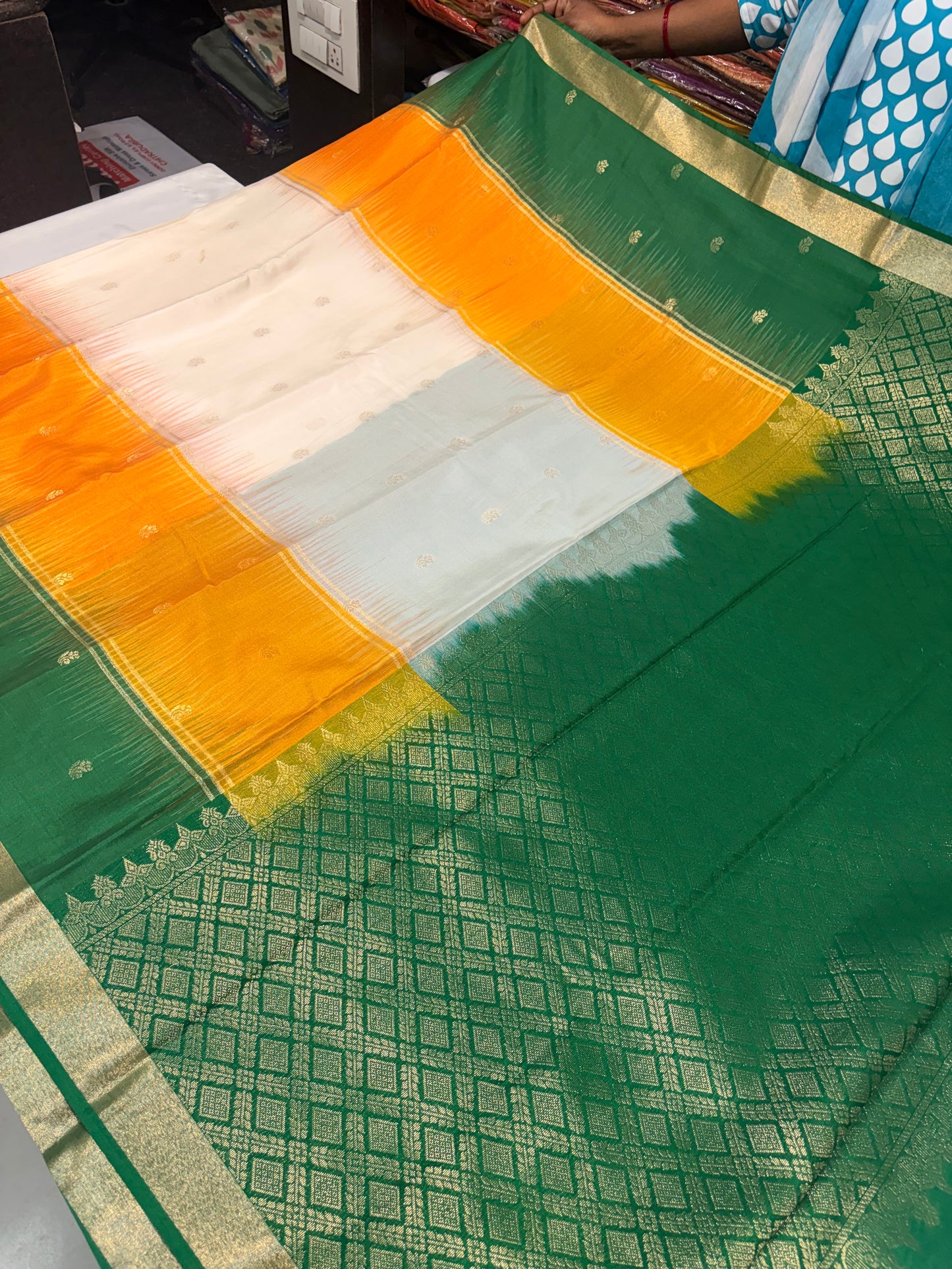 KANCHIPURAM KHADI SOFT SILK SAREE