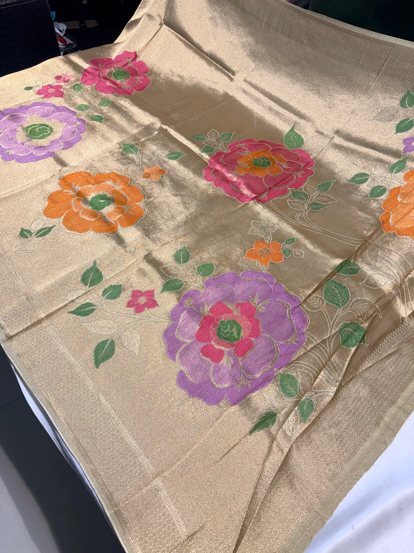 DESIGNER MOUNGA CREAPE  SAREE