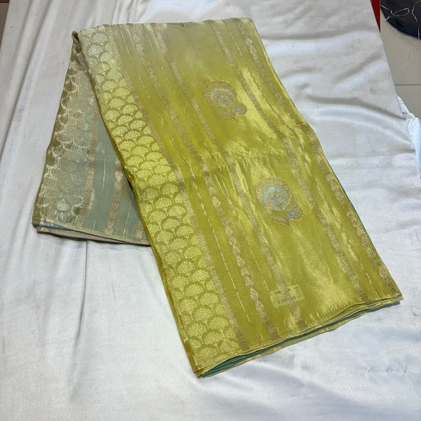 PREMIUM CHINON CREAPE SAREE IN AMBREE SHADES