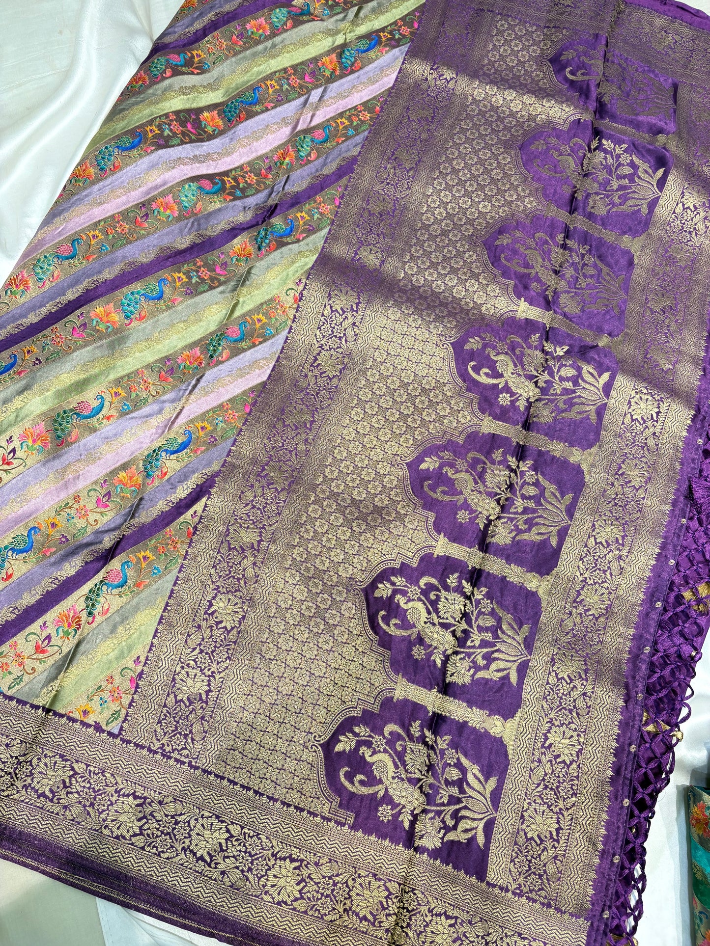 PREMIUM BANARASI PASHMEENA RANGKAT SAREE