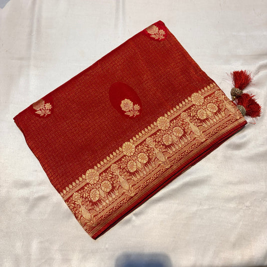 SOFT BROCADE MOUNGA SILK SAREE