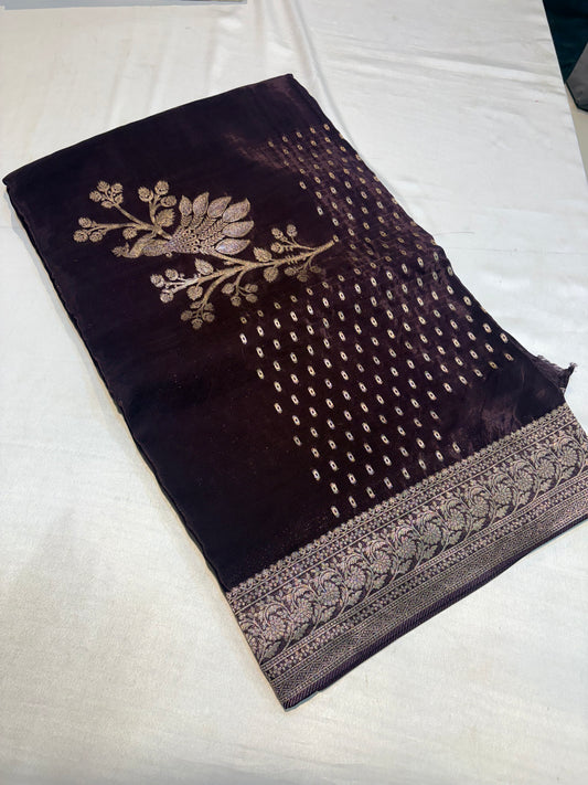 PREMIUM CHINON CREAPE SAREES