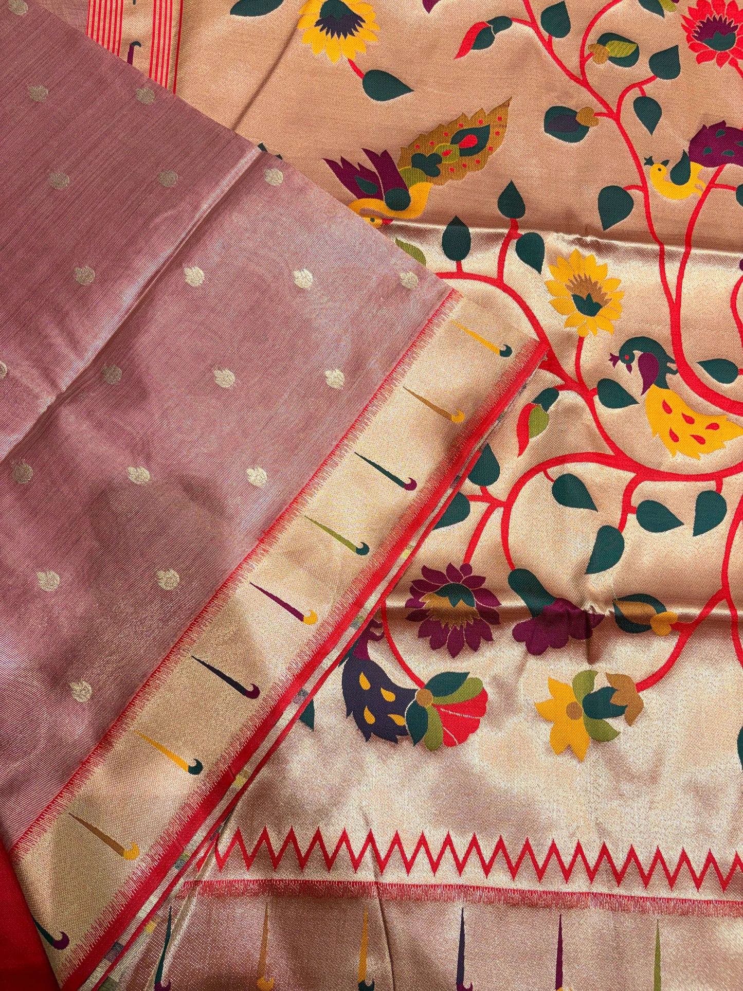 SEMI PAITHANI TISSUE SILK SAREE