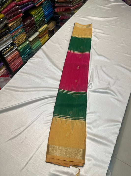 KANCHIPURAM KHADI SOFT SILK SAREE