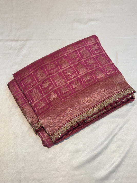 PREMIUM BROCADE KANCHI SILK SAREE WITH SCALP BORDER