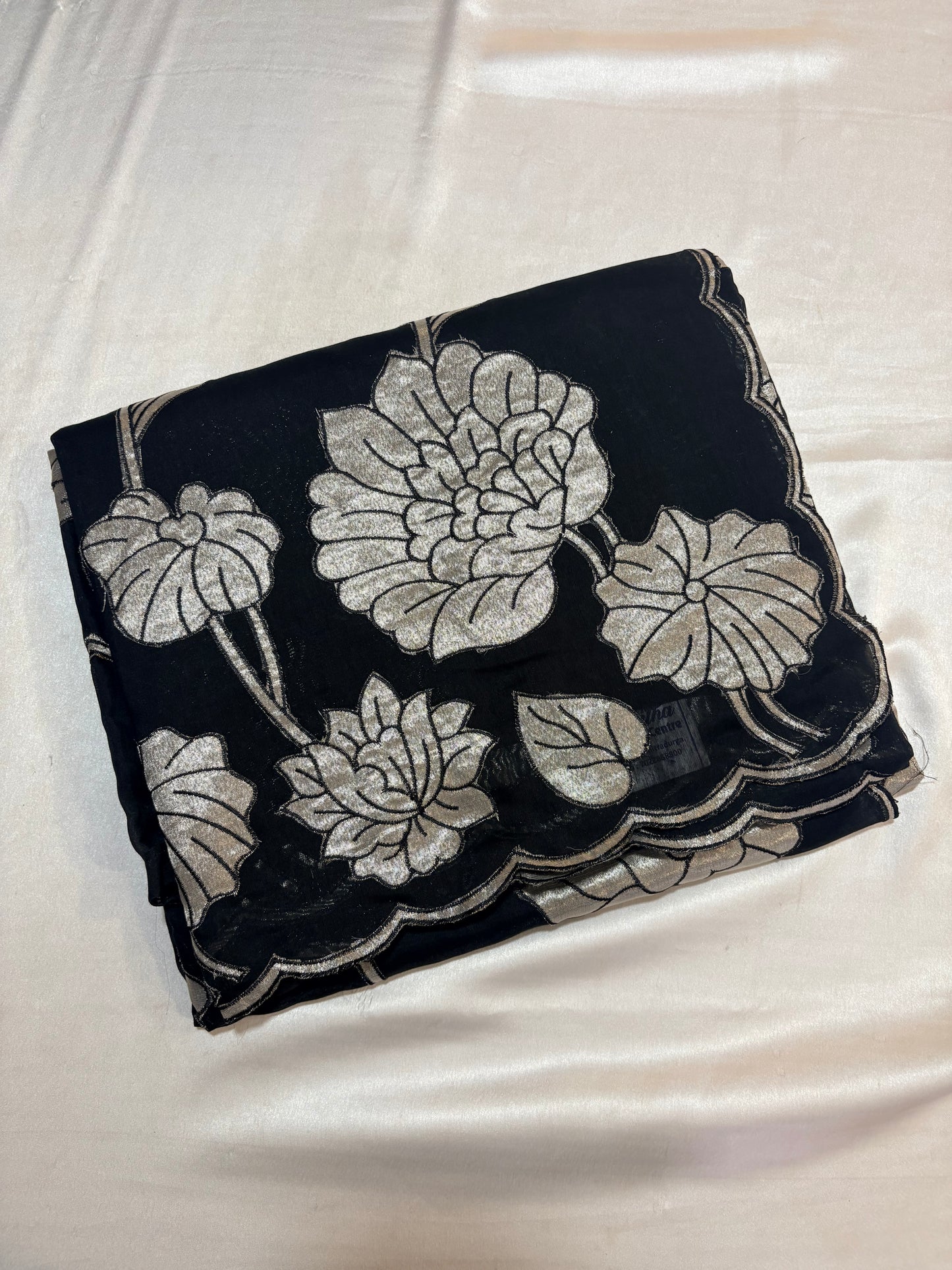 PREMIUM TUSSUR SILK SAREE WITH APPLIQUE WORK