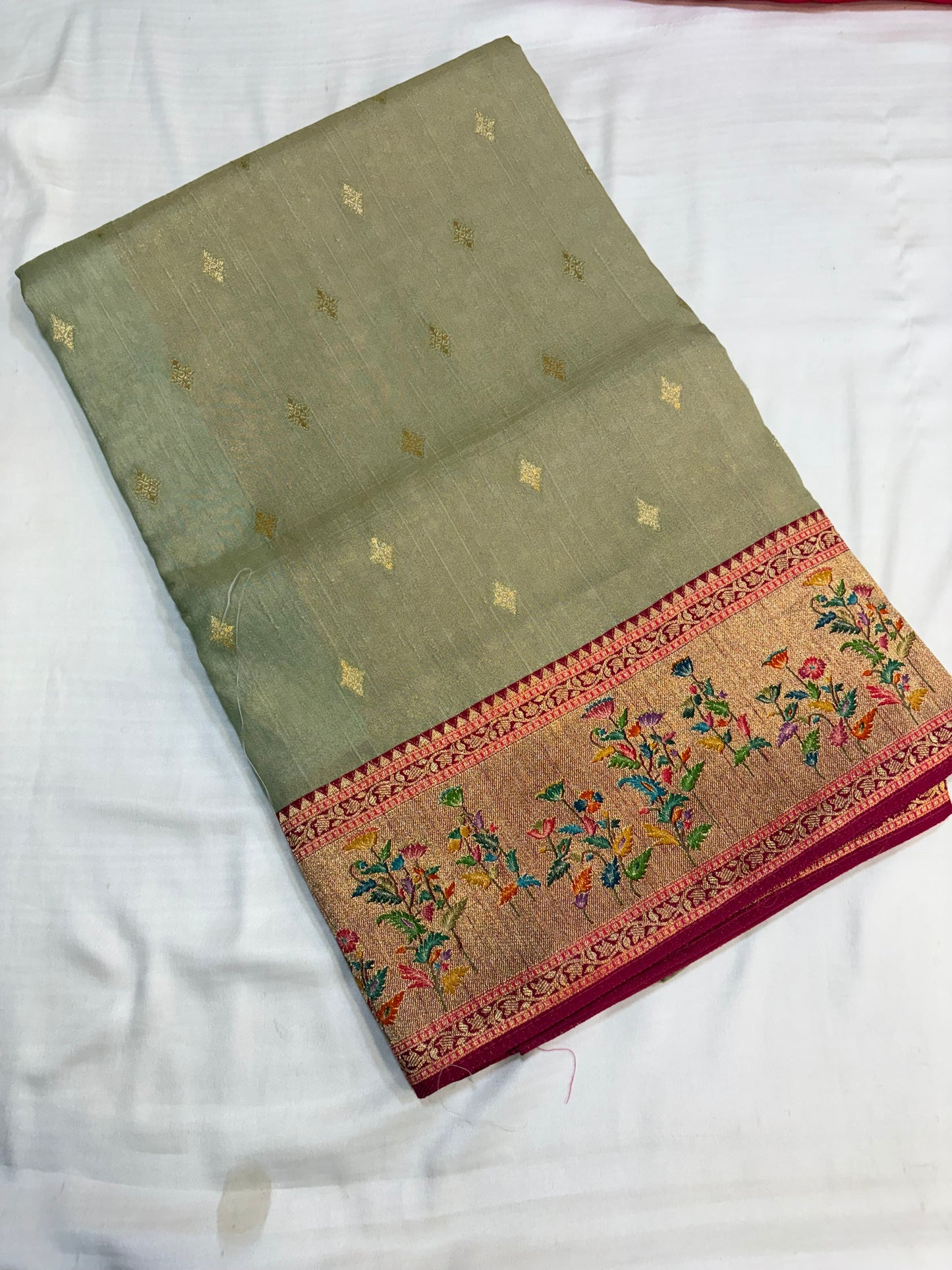 PREMIUM TUSSUR SILK SAREE WITH PASHMEENA BORDER