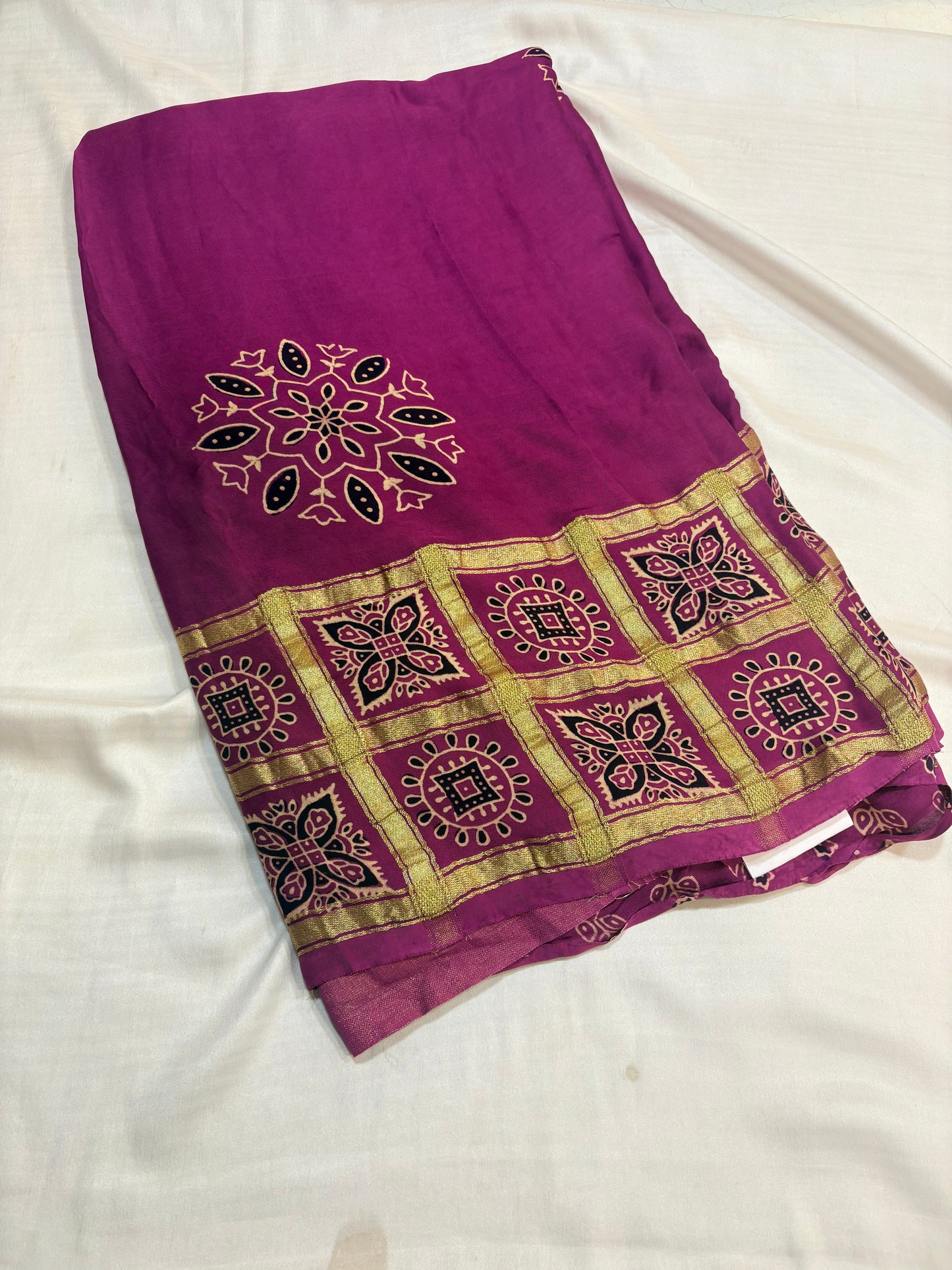 PREMIUM AJRAKH GHARCHOLA SAREE