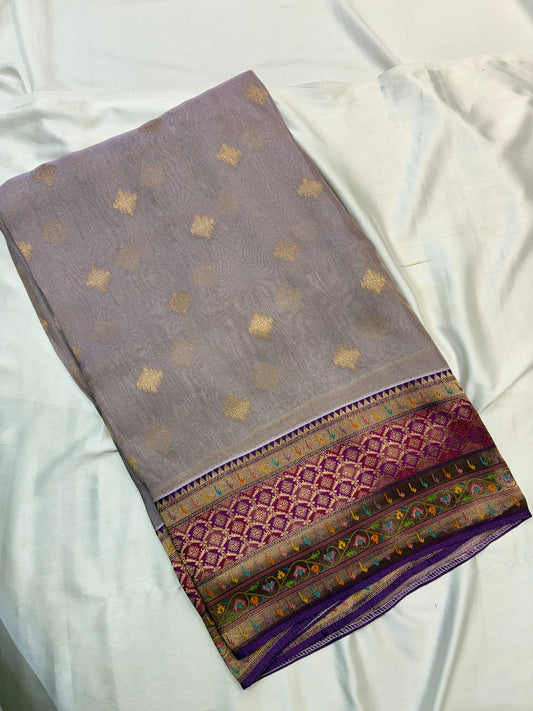 PURE GEORGETEE SILK SAREE