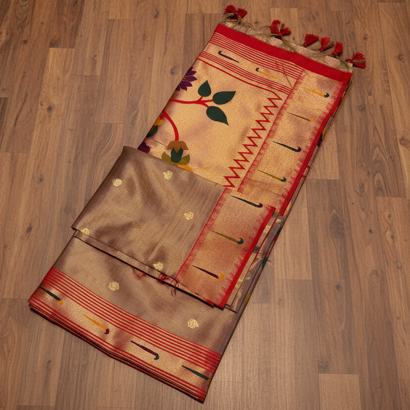 SEMI PAITHANI TISSUE SILK SAREE