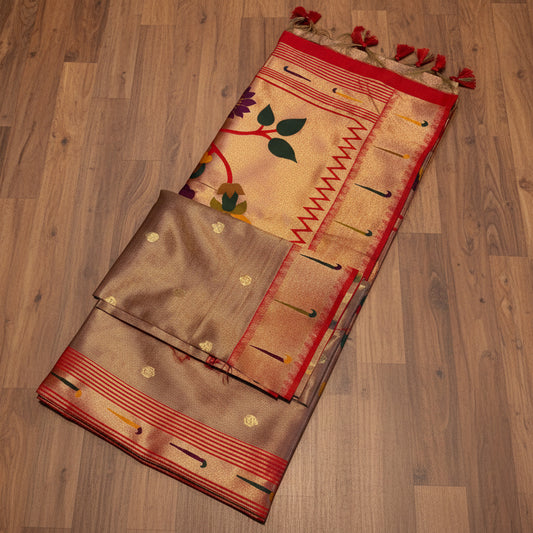 SEMI PAITHANI TISSUE SILK SAREE