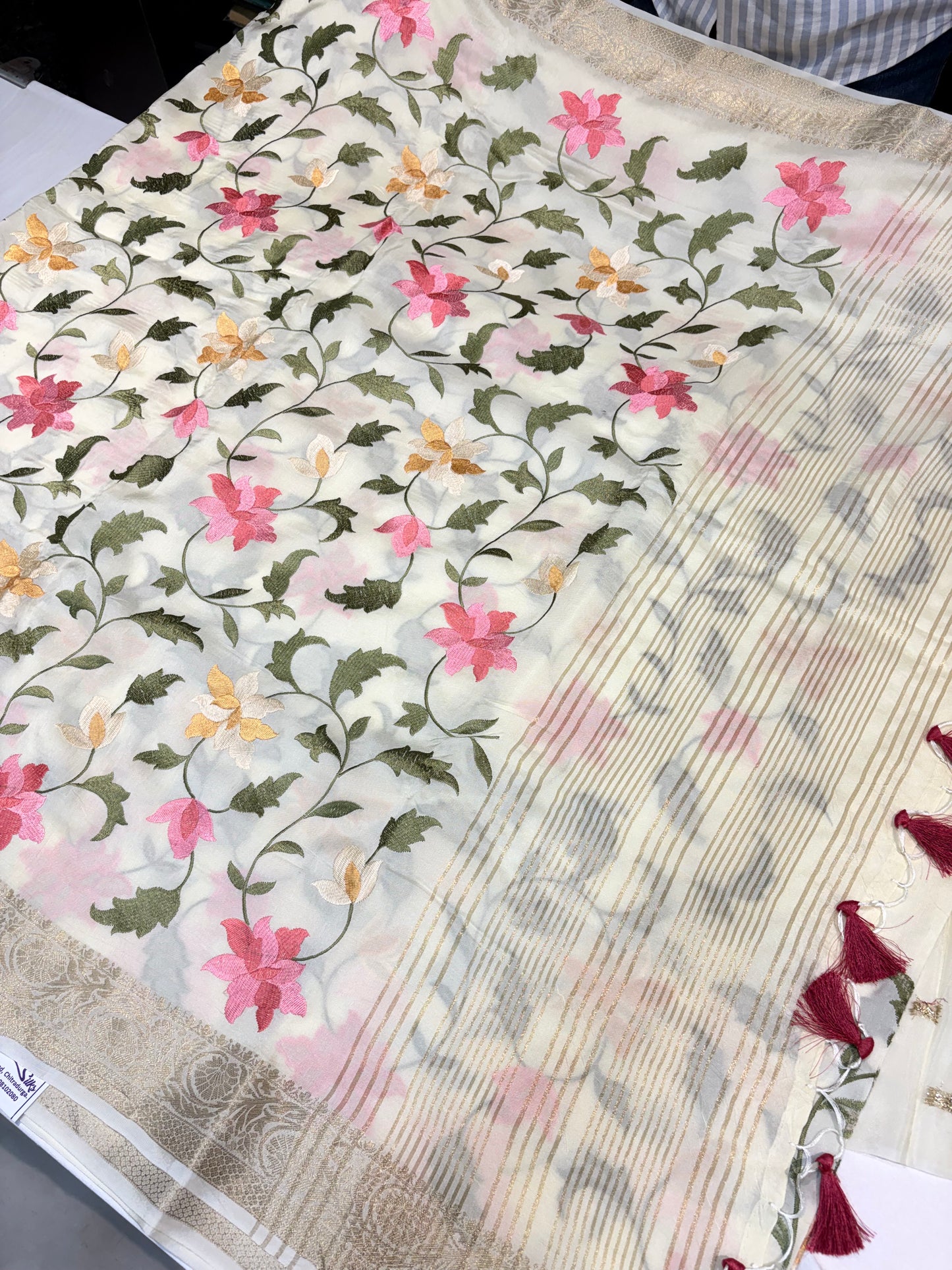 VISCOSE SILK WITH EMBROIDERY WORK