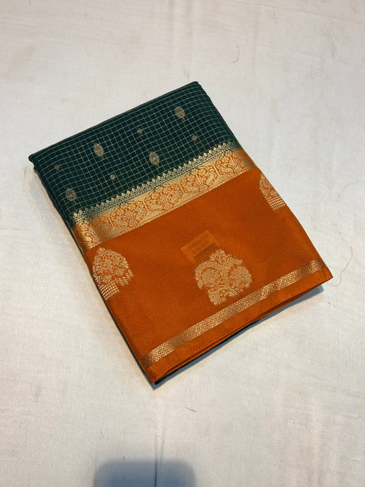 PREMIUM SEMI MYSORE SILK CREAPE SAREE