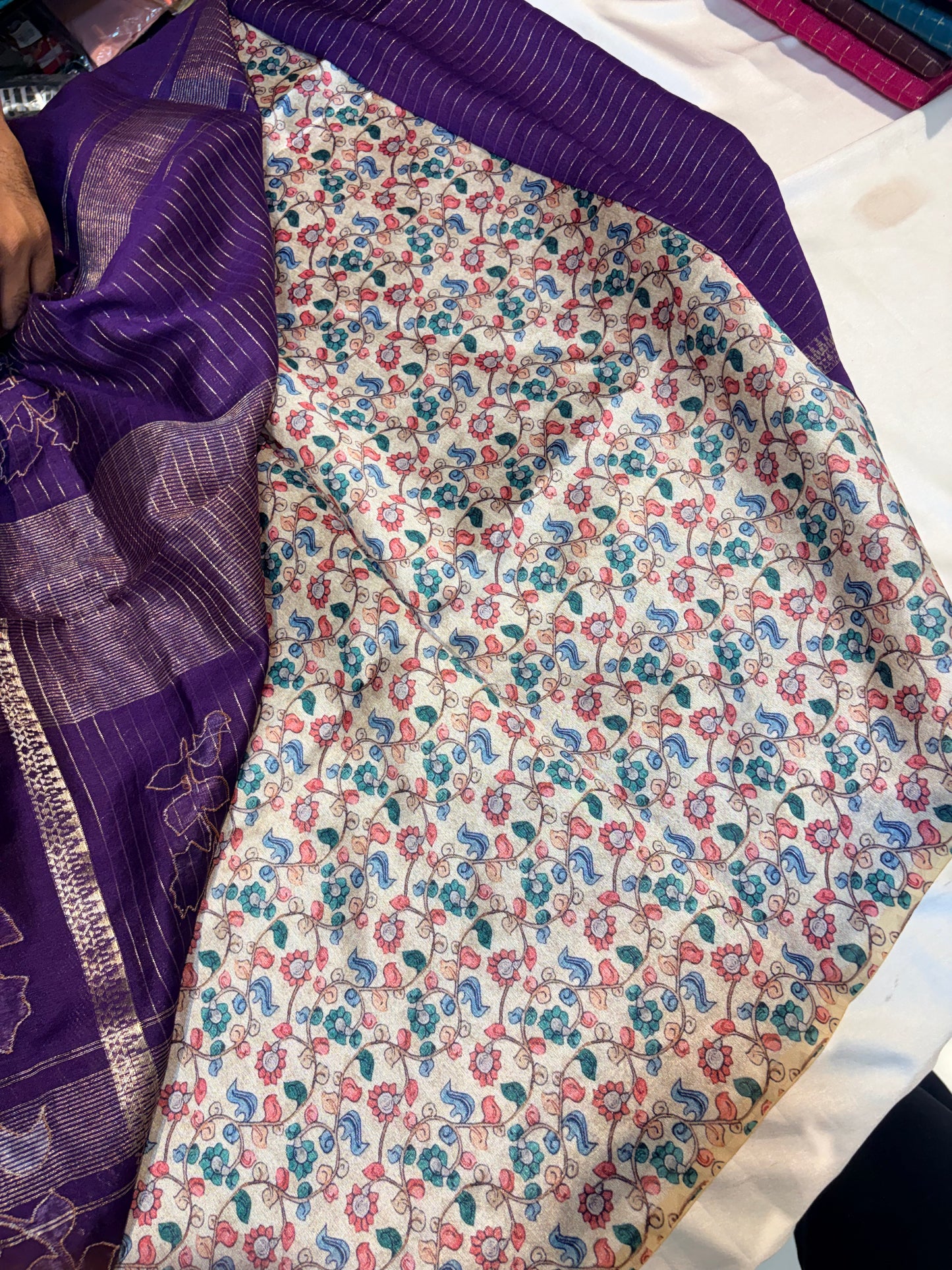 PREMIUM VISCOSE SILK WITH APPLIQUE WORK
