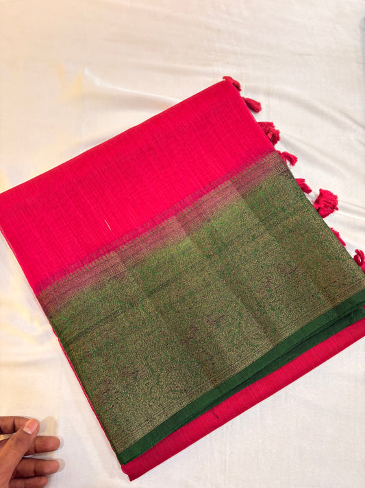 BANARAS LENIEN COTTON SAREES