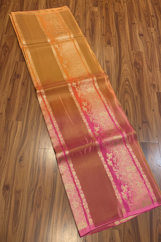 PREMIUM RAW CHINON CREAPE SAREE